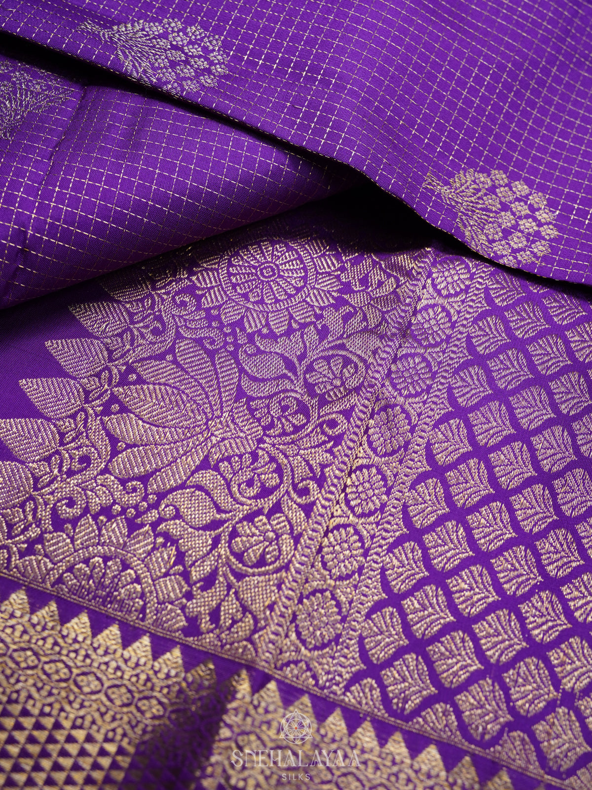 Purple Kanjivaram Silk Saree
