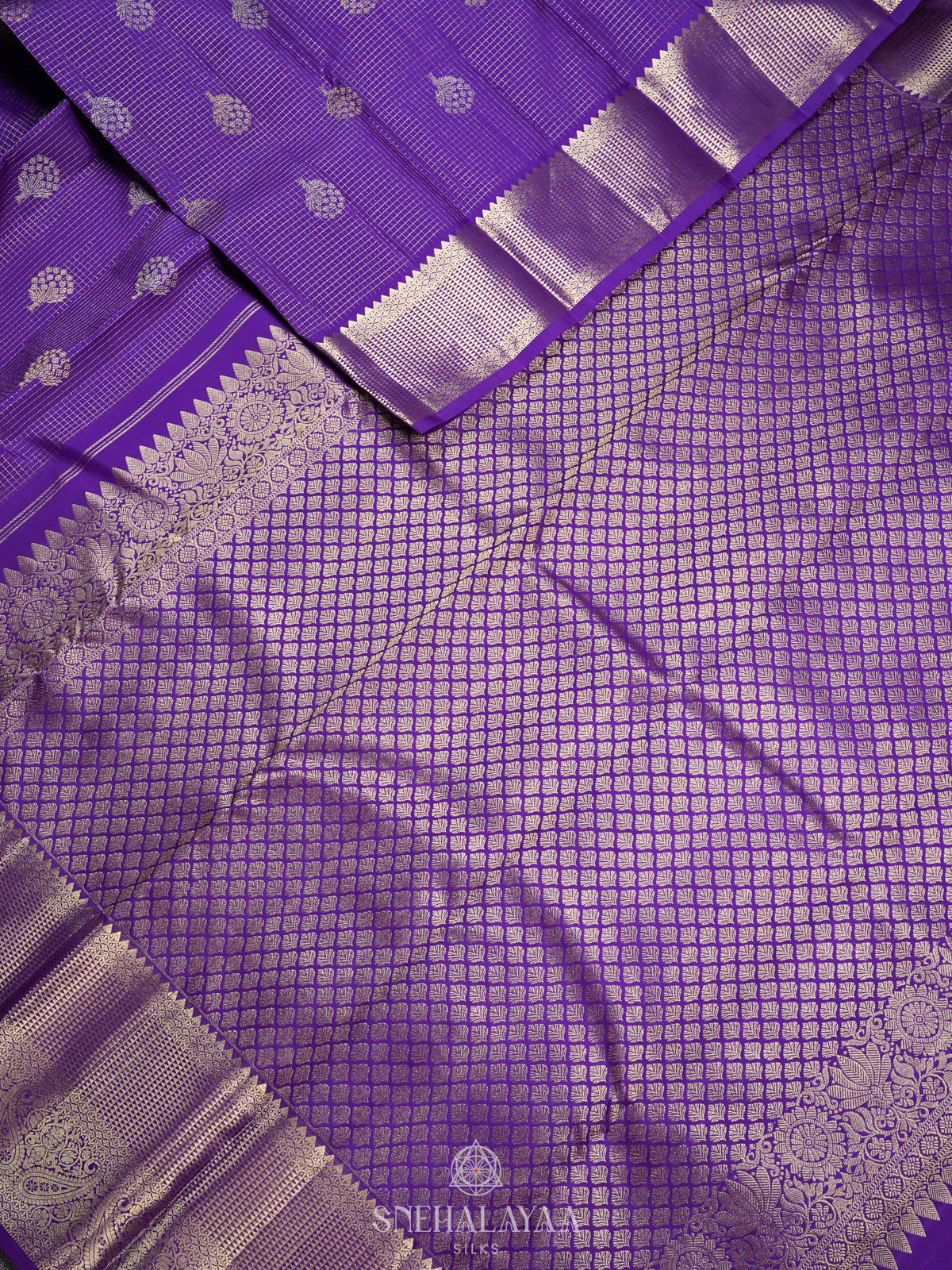 Purple Kanjivaram Silk Saree