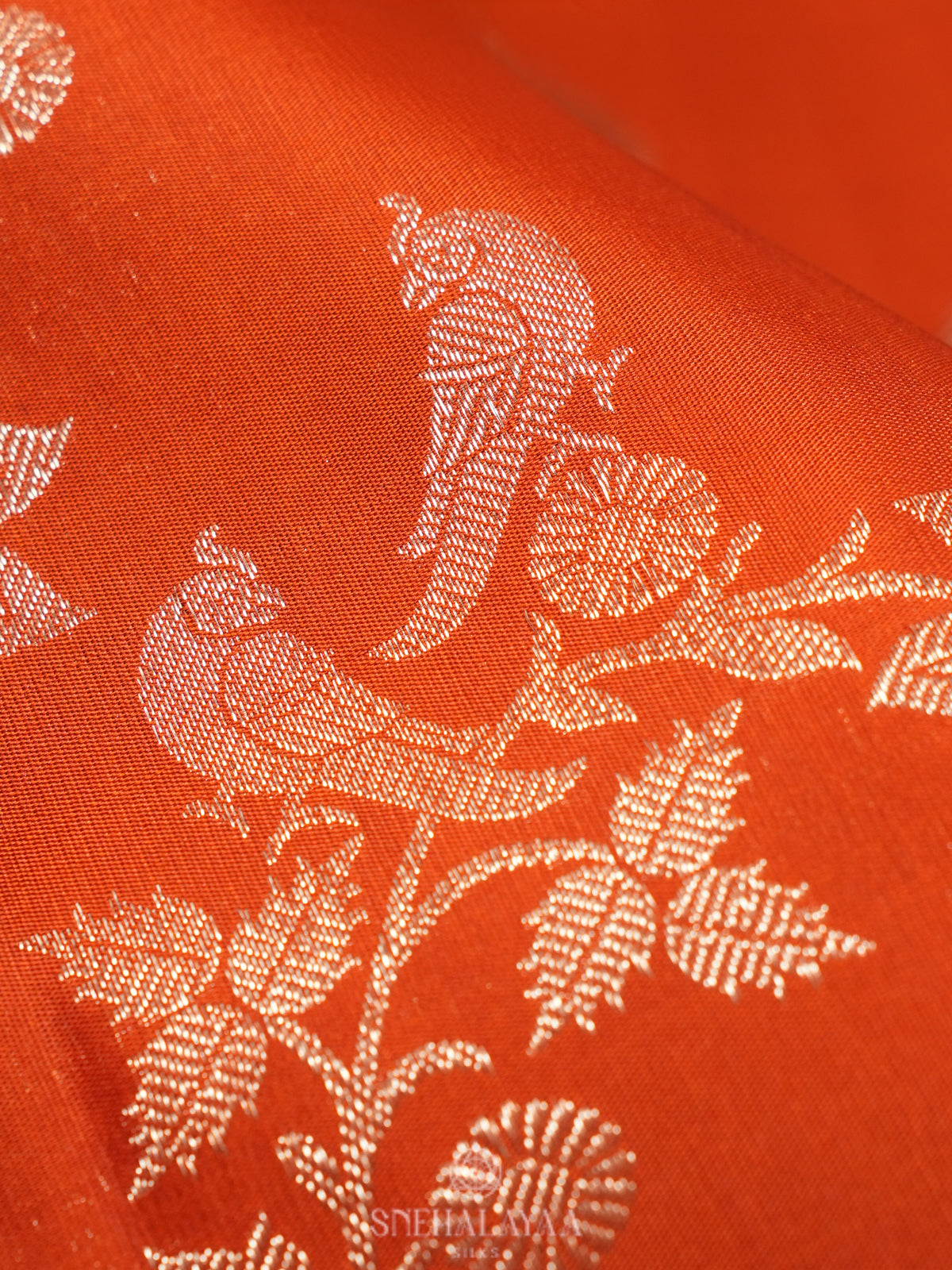 Orange Kanjivaram Silk Saree