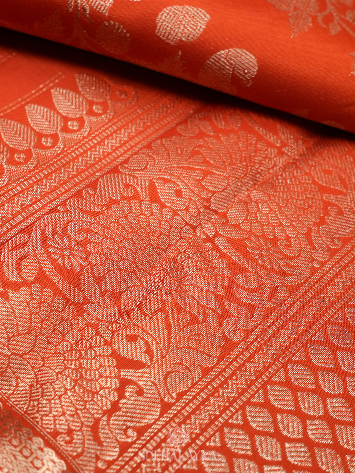 Orange Kanjivaram Silk Saree
