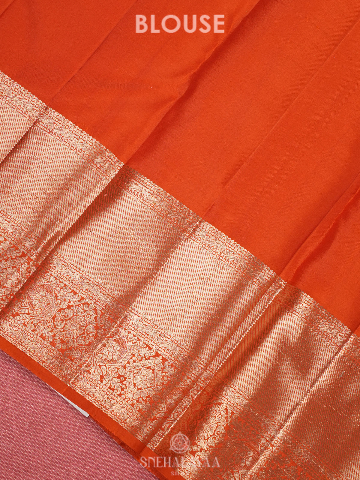 Orange Kanjivaram Silk Saree