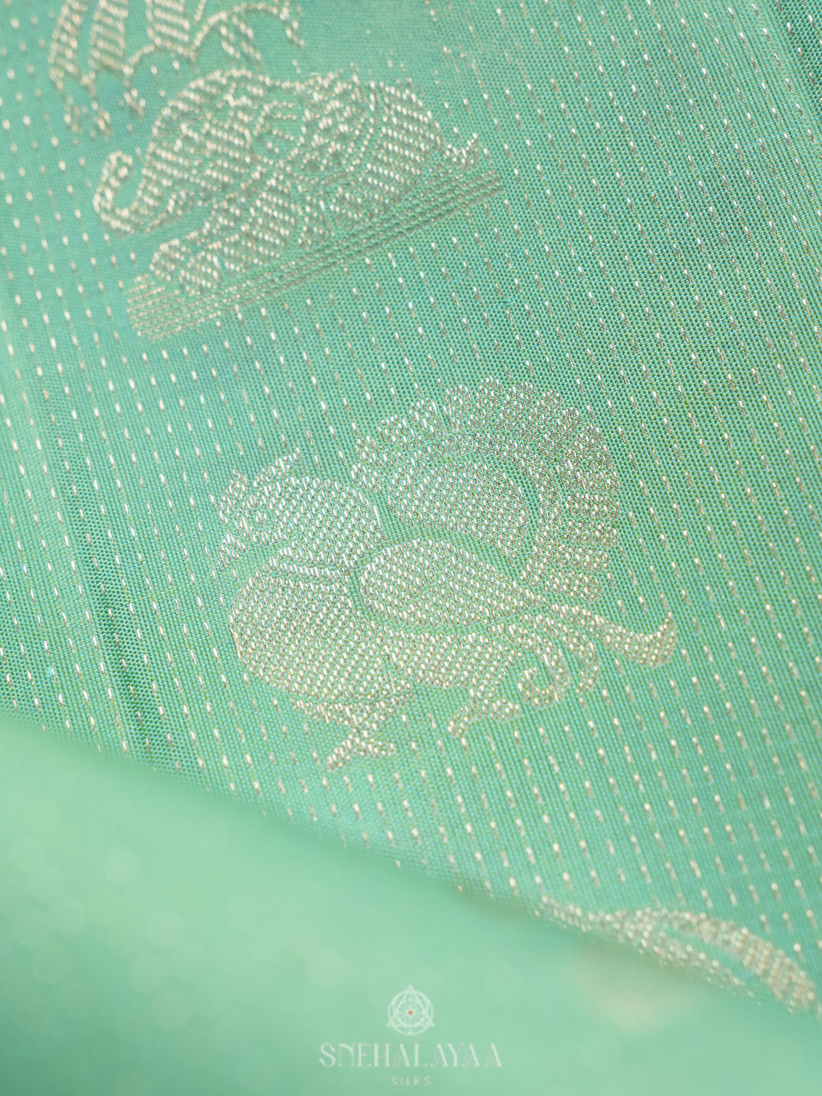 Mint Green Kanjivaram Silk Saree