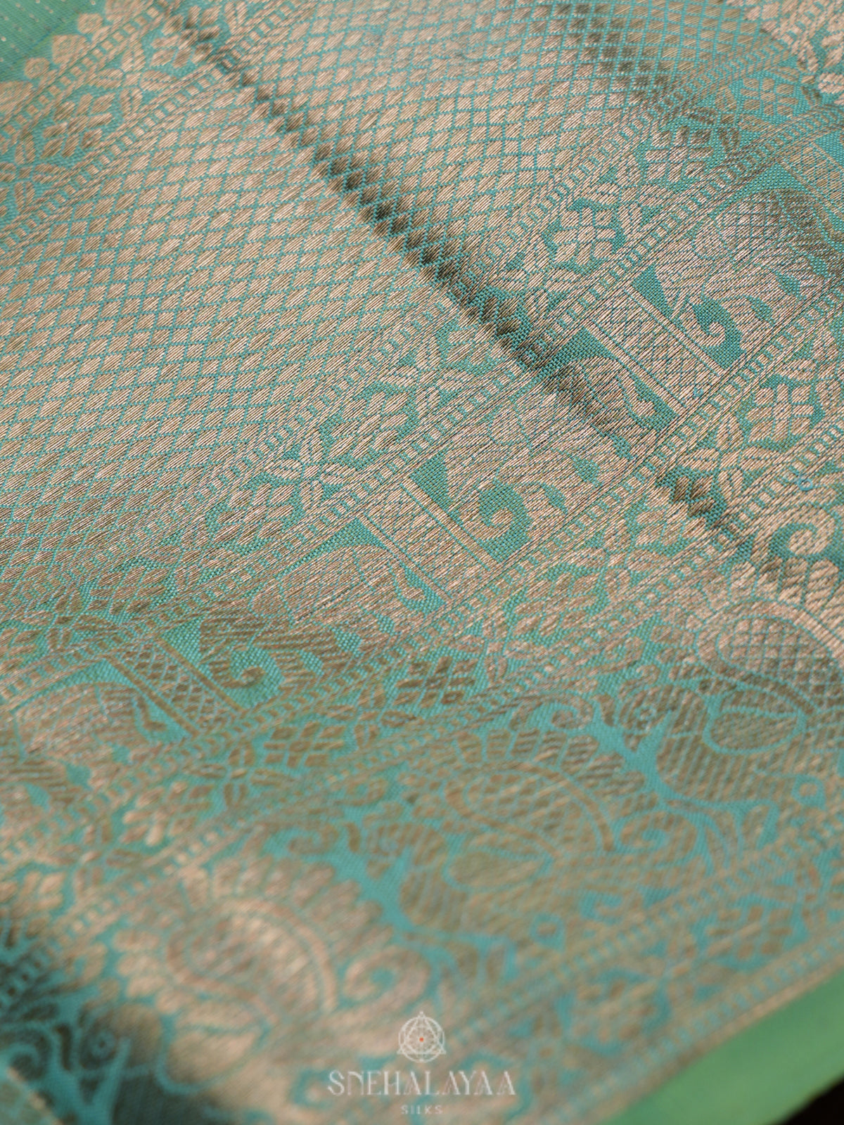 Mint Green Kanjivaram Silk Saree