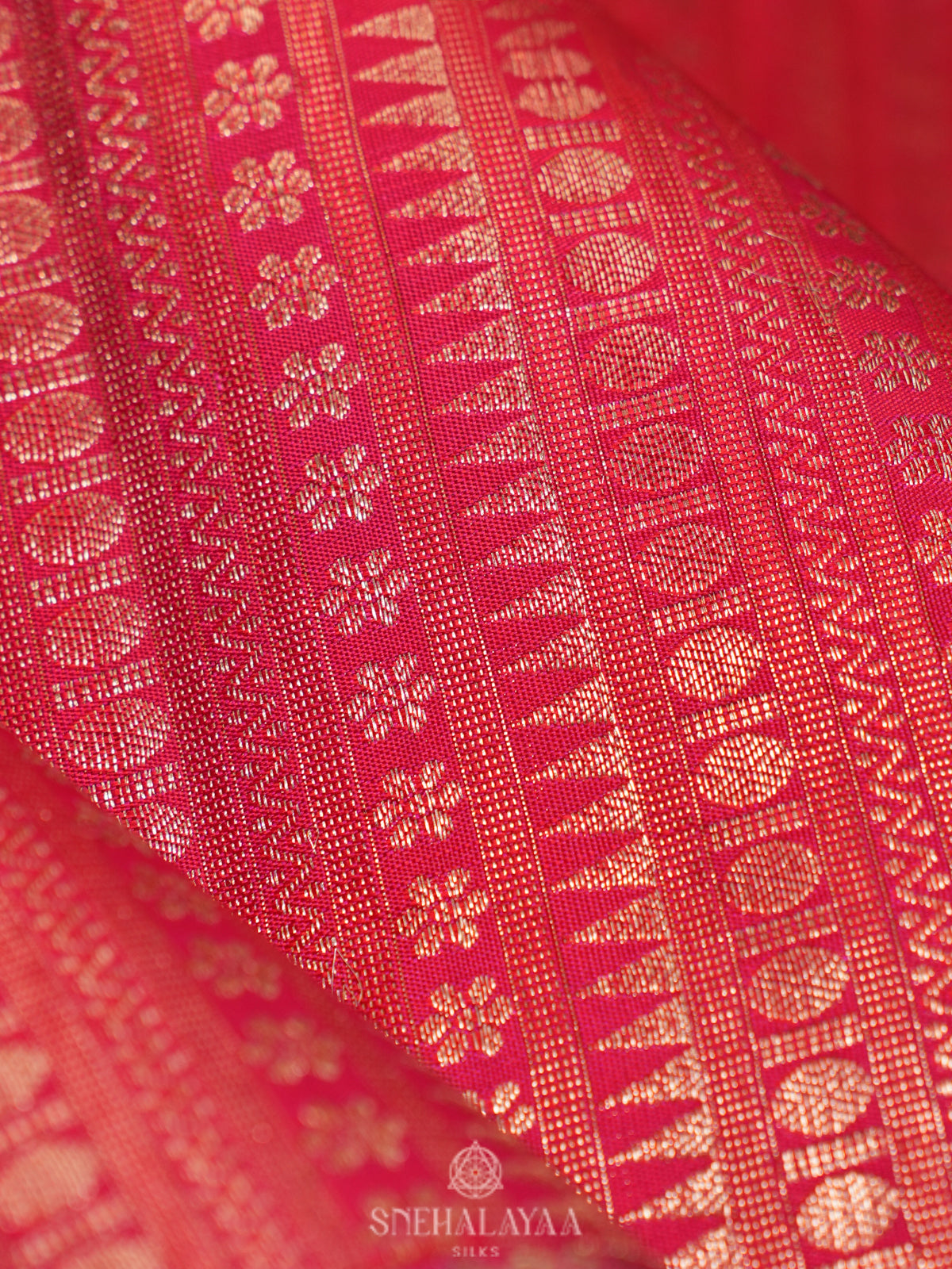 Ruby Red Kanjivaram Silk Saree
