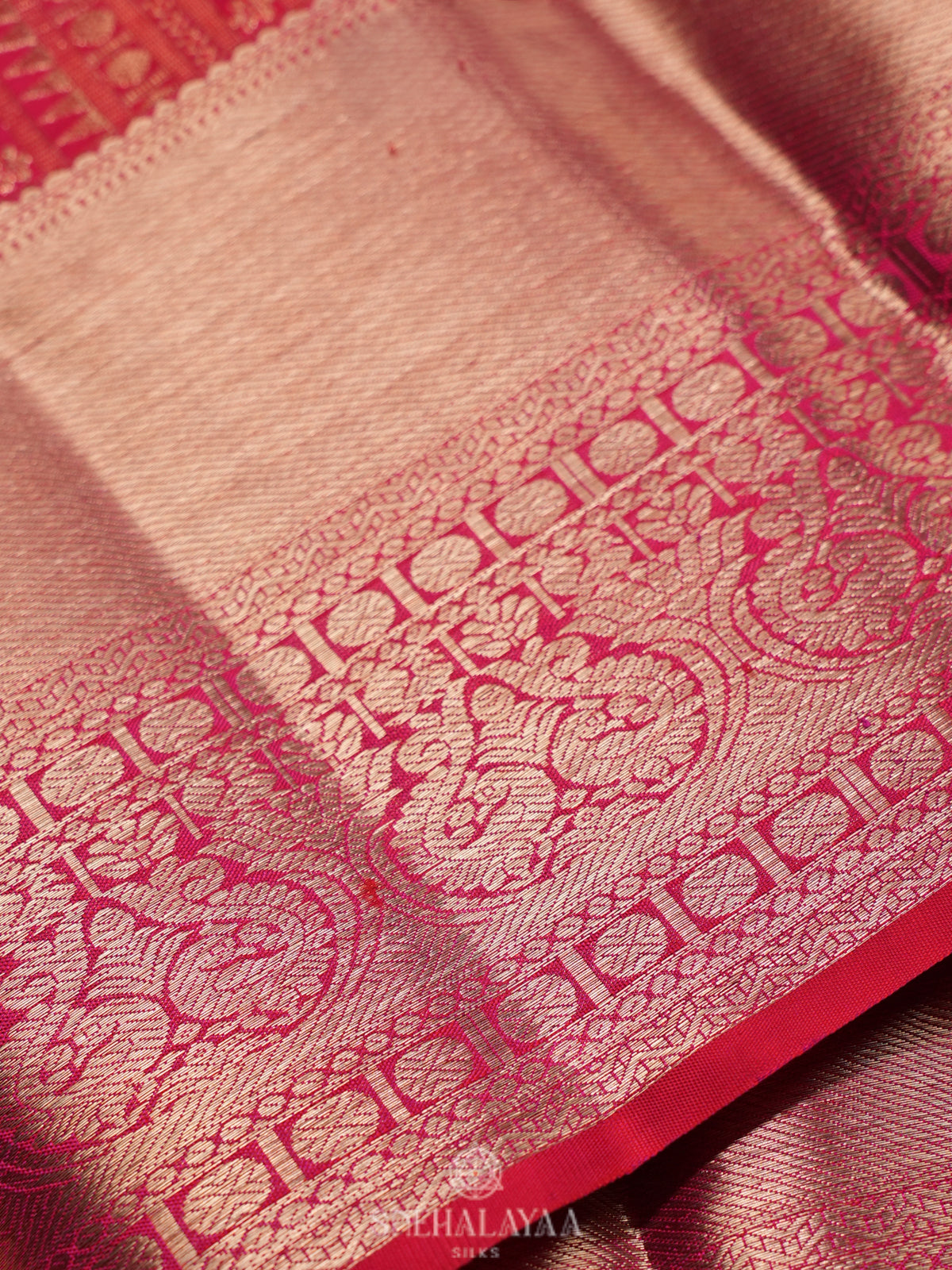 Ruby Red Kanjivaram Silk Saree