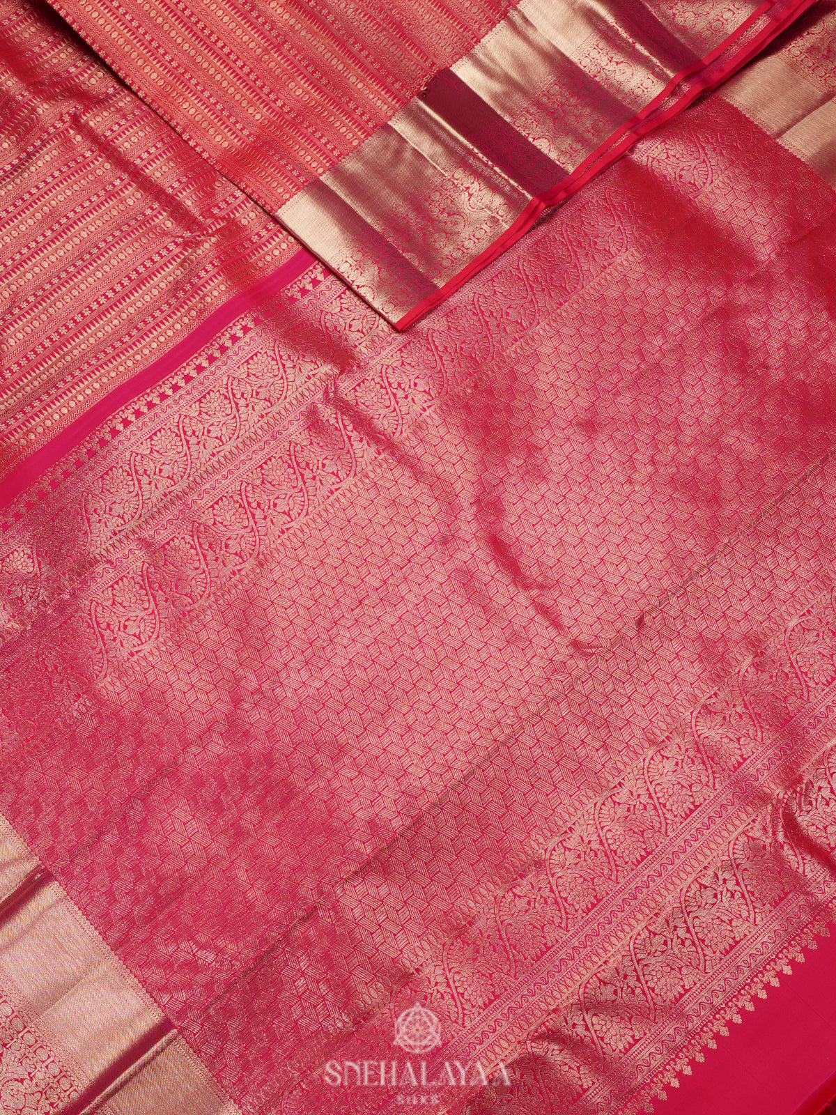 Ruby Red Kanjivaram Silk Saree