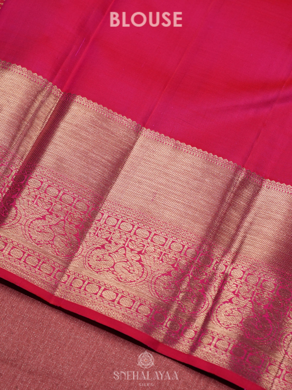 Ruby Red Kanjivaram Silk Saree