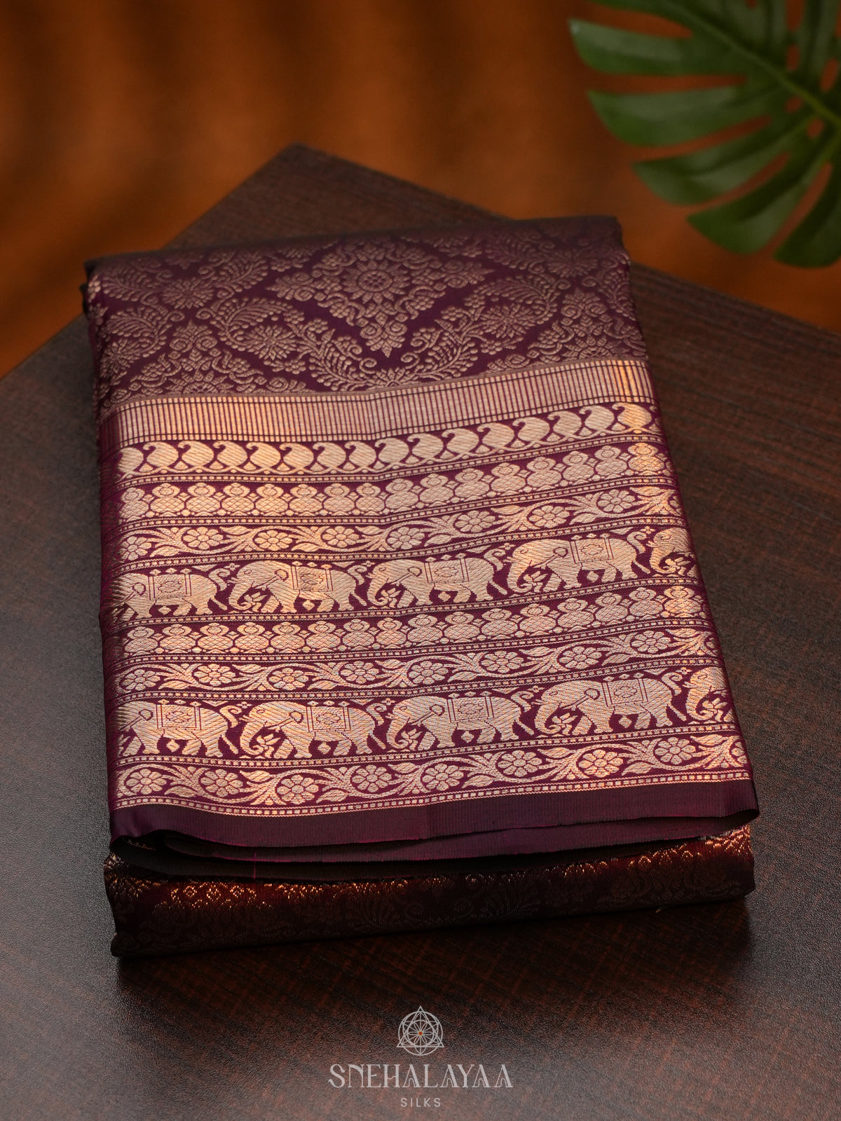 Purple Kanjivaram Silk Saree