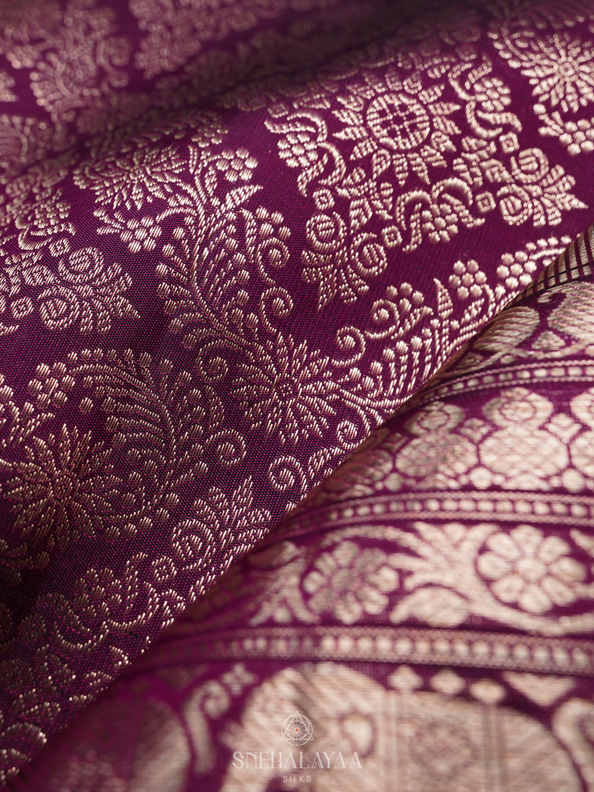 Purple Kanjivaram Silk Saree