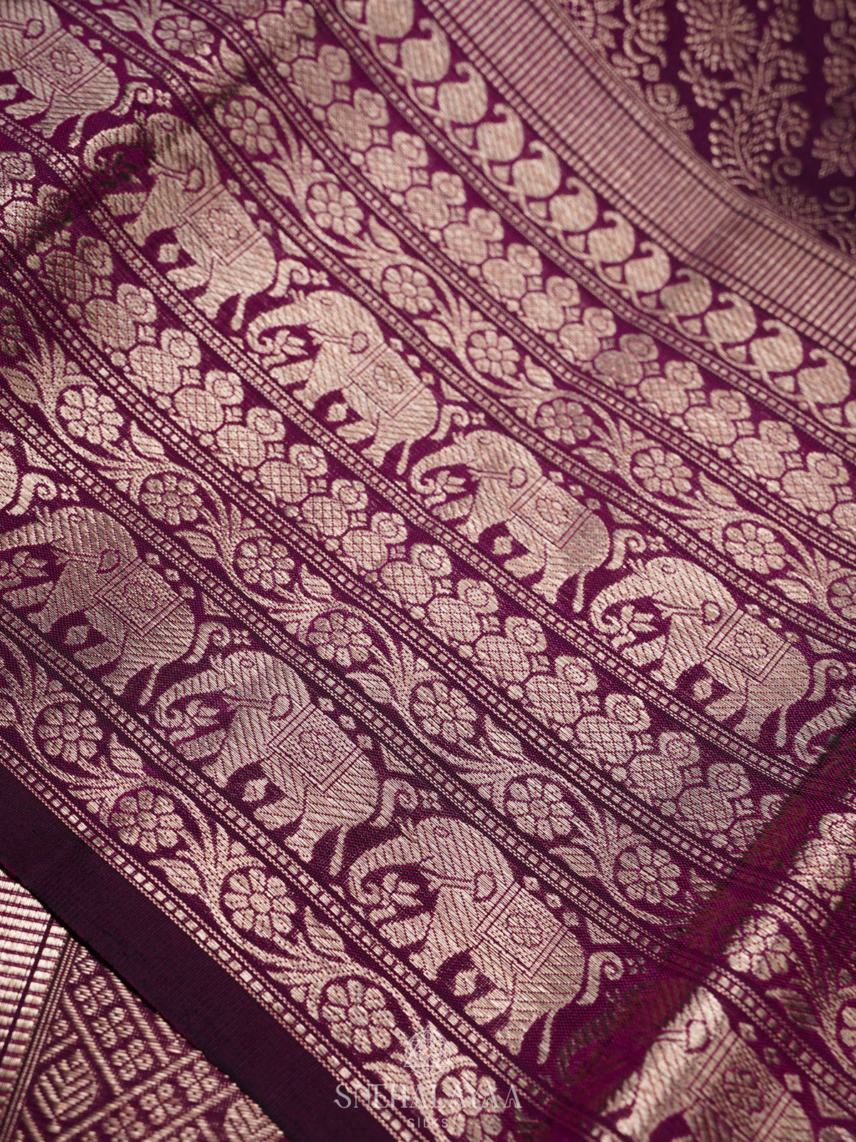 Purple Kanjivaram Silk Saree