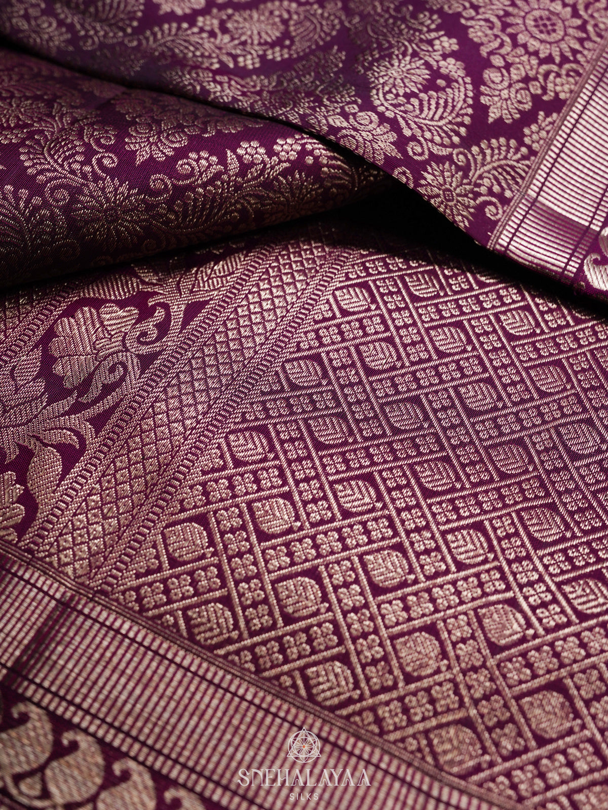 Purple Kanjivaram Silk Saree