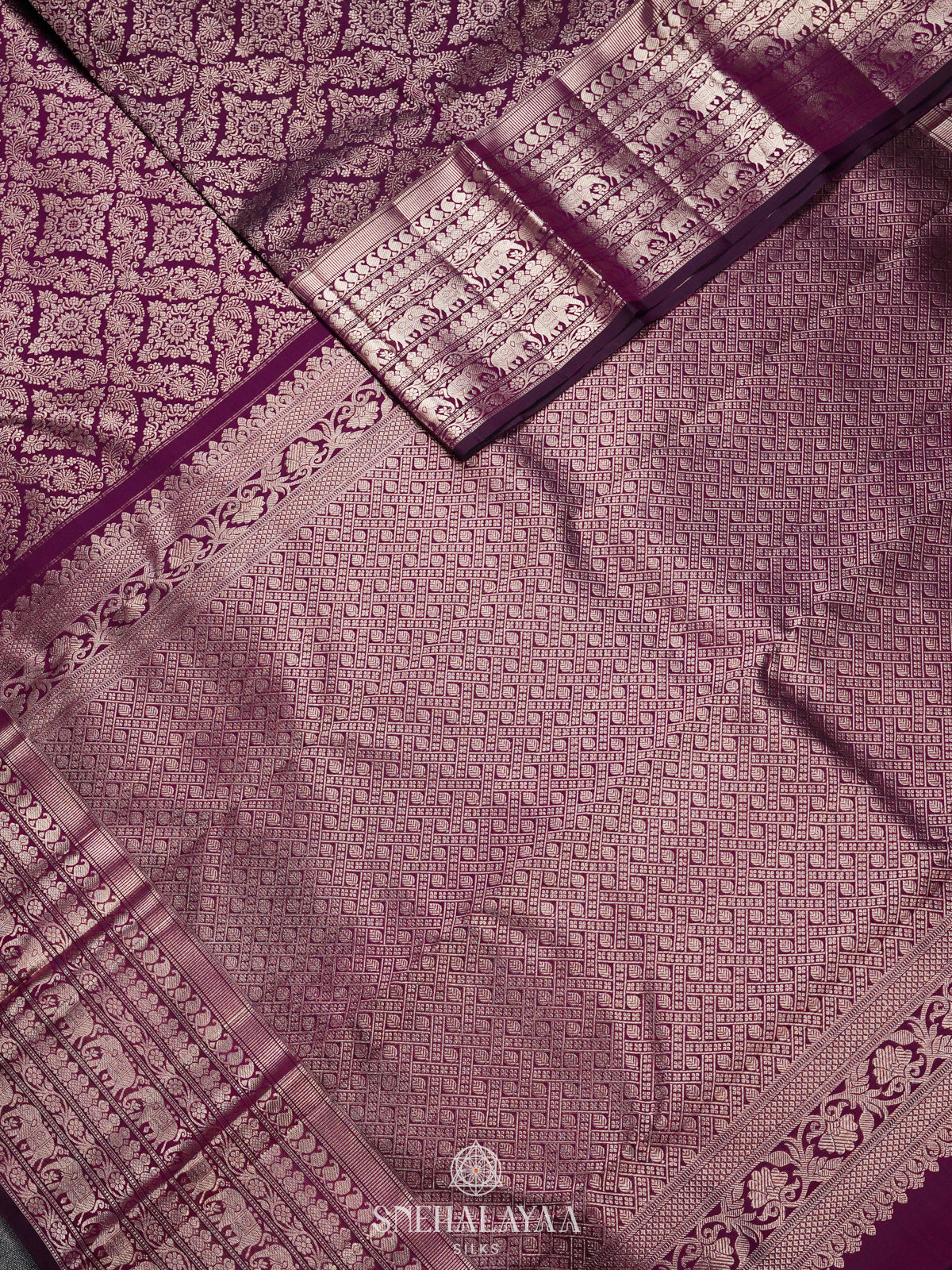 Purple Kanjivaram Silk Saree