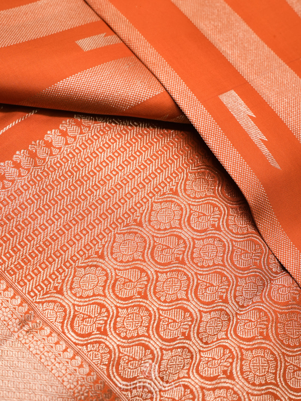 Orange Kanjivaram Silk Saree