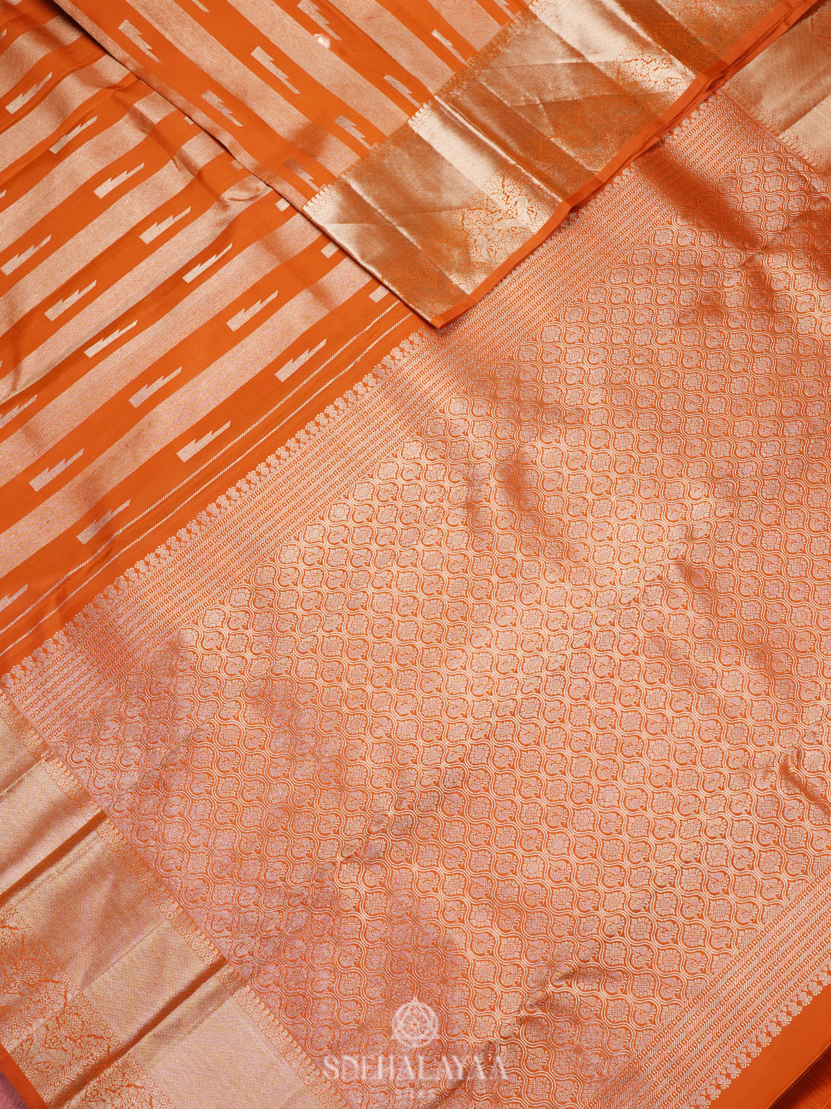 Orange Kanjivaram Silk Saree