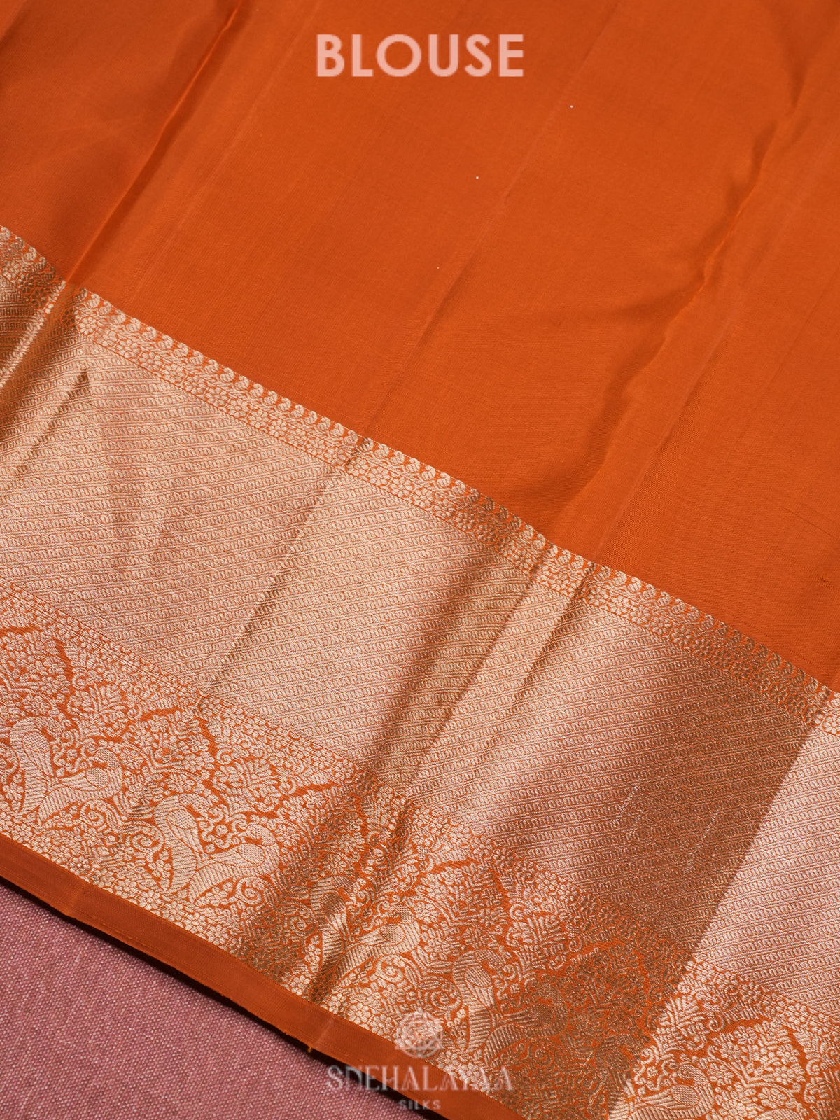 Orange Kanjivaram Silk Saree