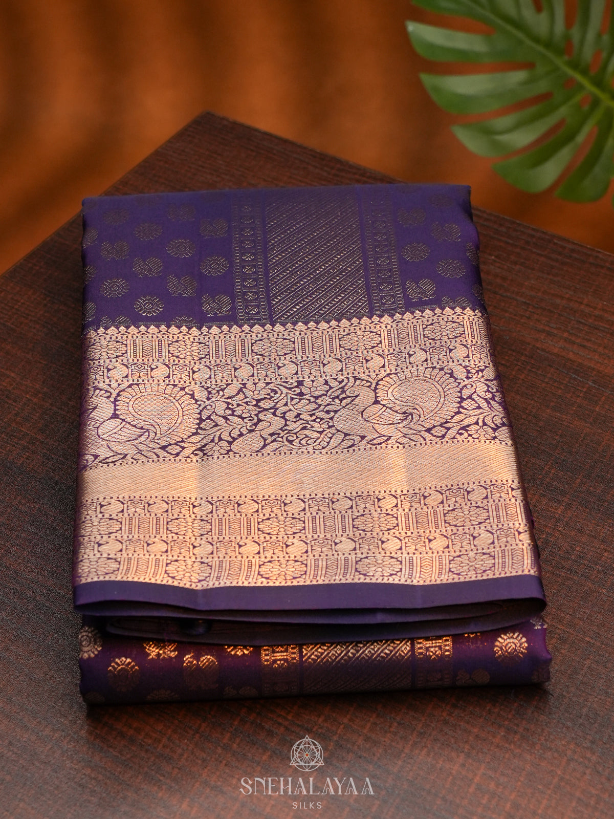 Purple Kanjivaram Silk Saree