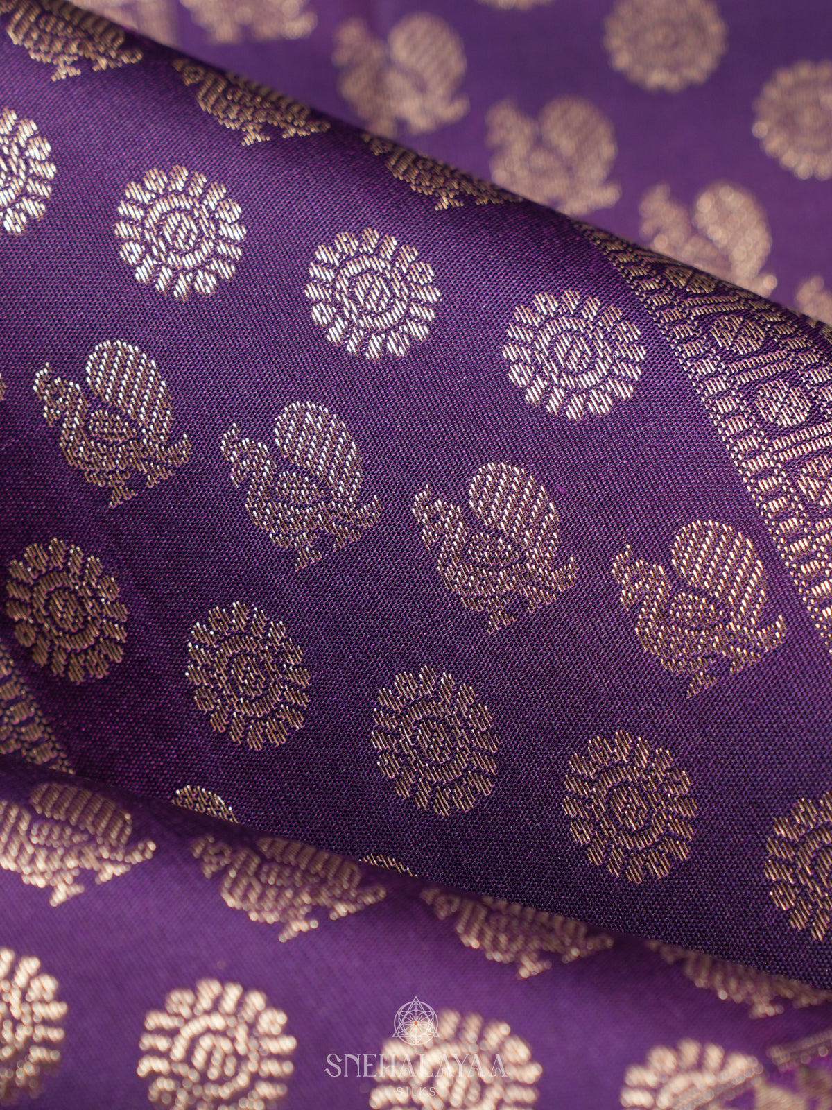 Purple Kanjivaram Silk Saree