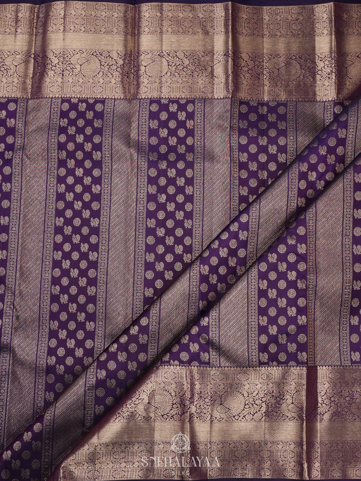Purple Kanjivaram Silk Saree