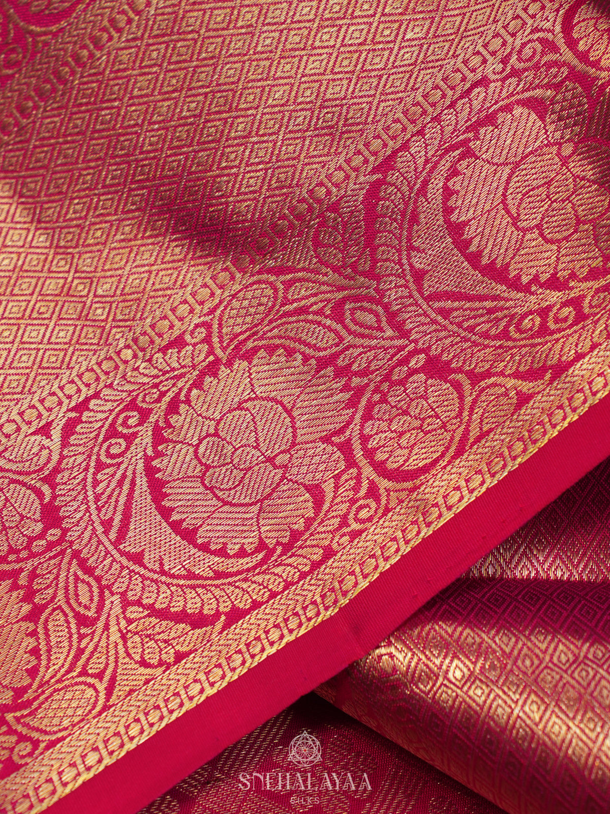 Pink Kanjivaram Silk Saree