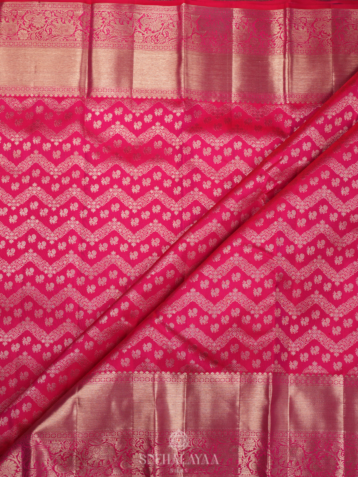 Pink Kanjivaram Silk Saree