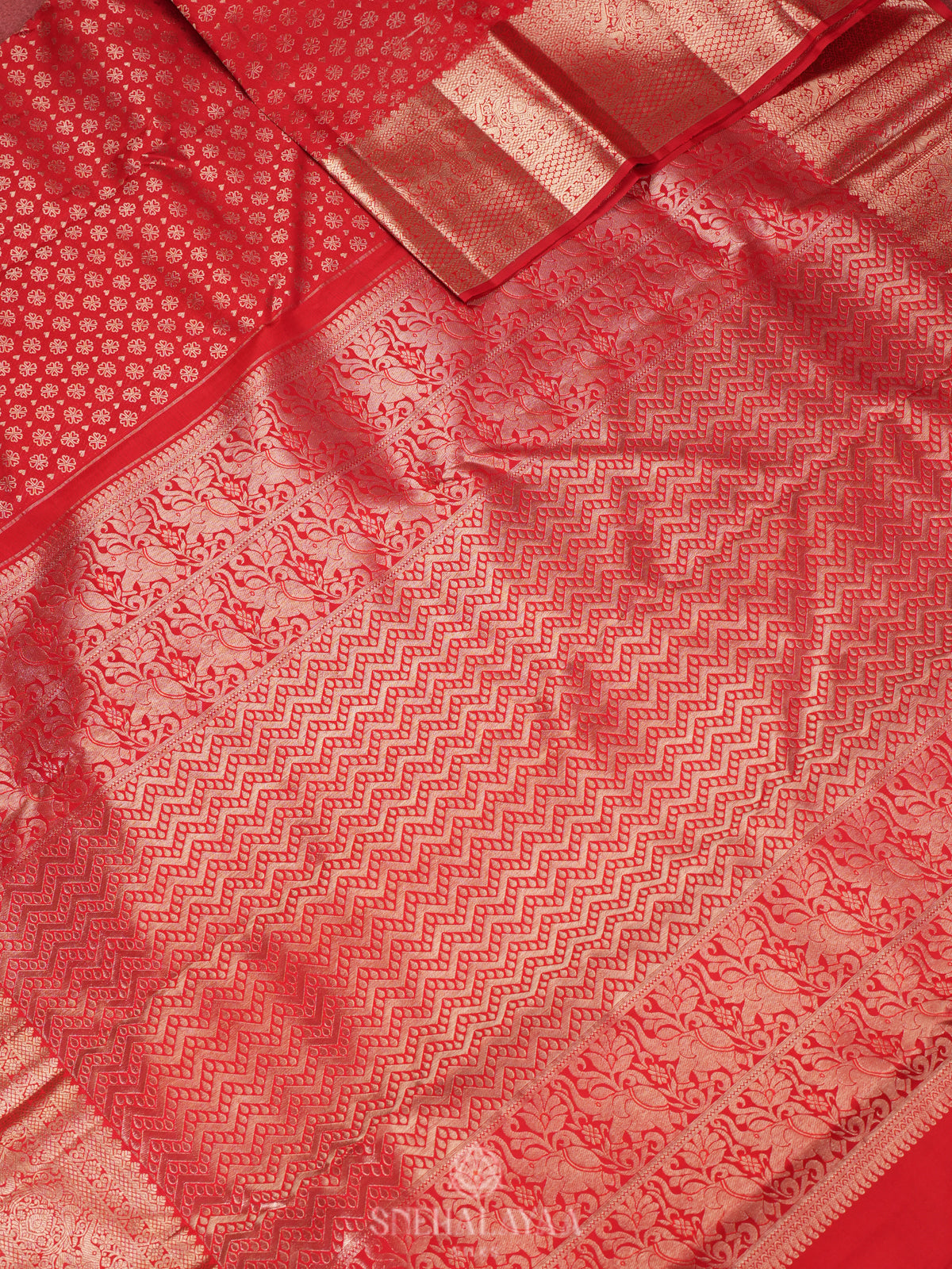 Red Kanjivaram Silk Saree