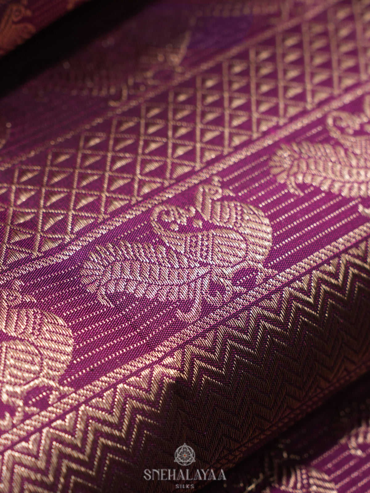 Magenta Kanjivaram Silk Saree