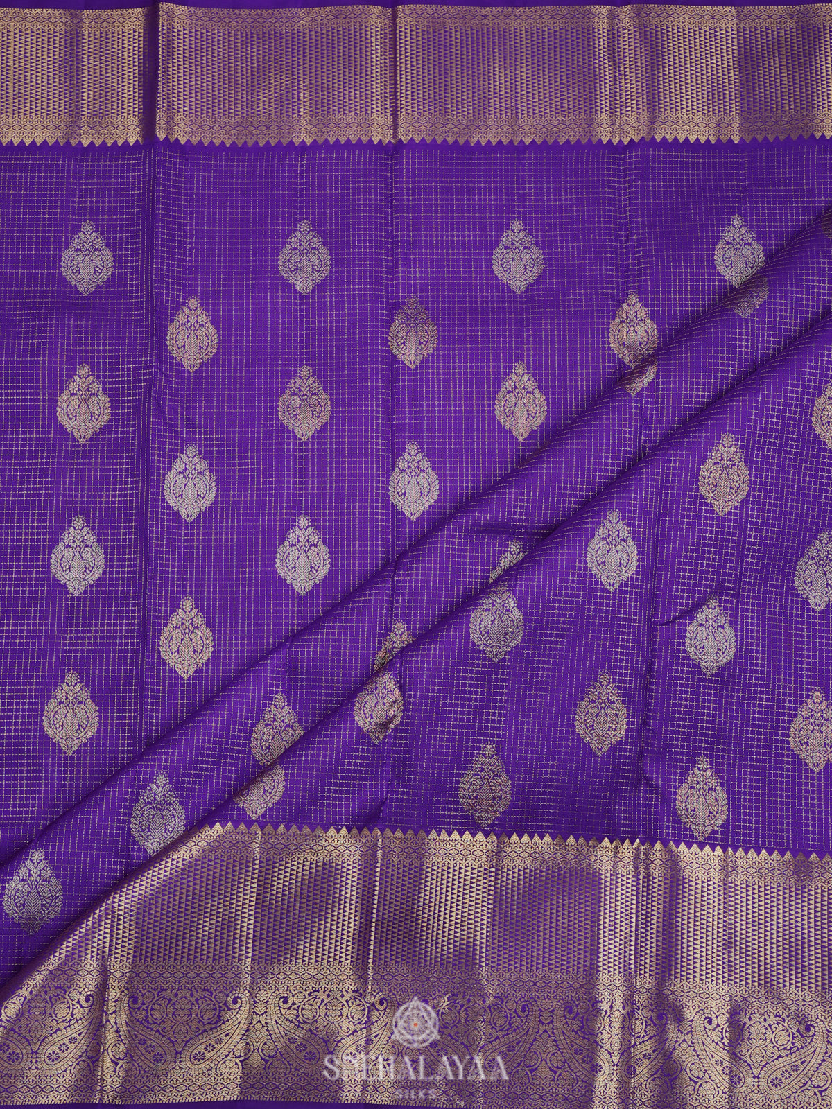 Violet Kanjivaram Silk Saree