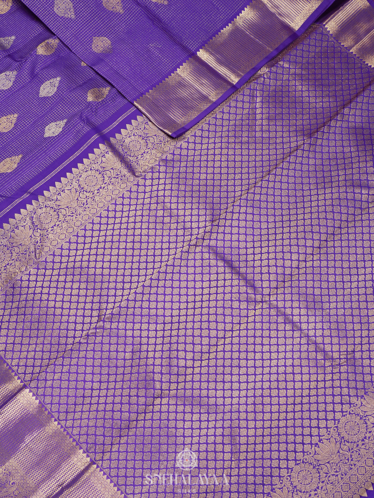 Violet Kanjivaram Silk Saree