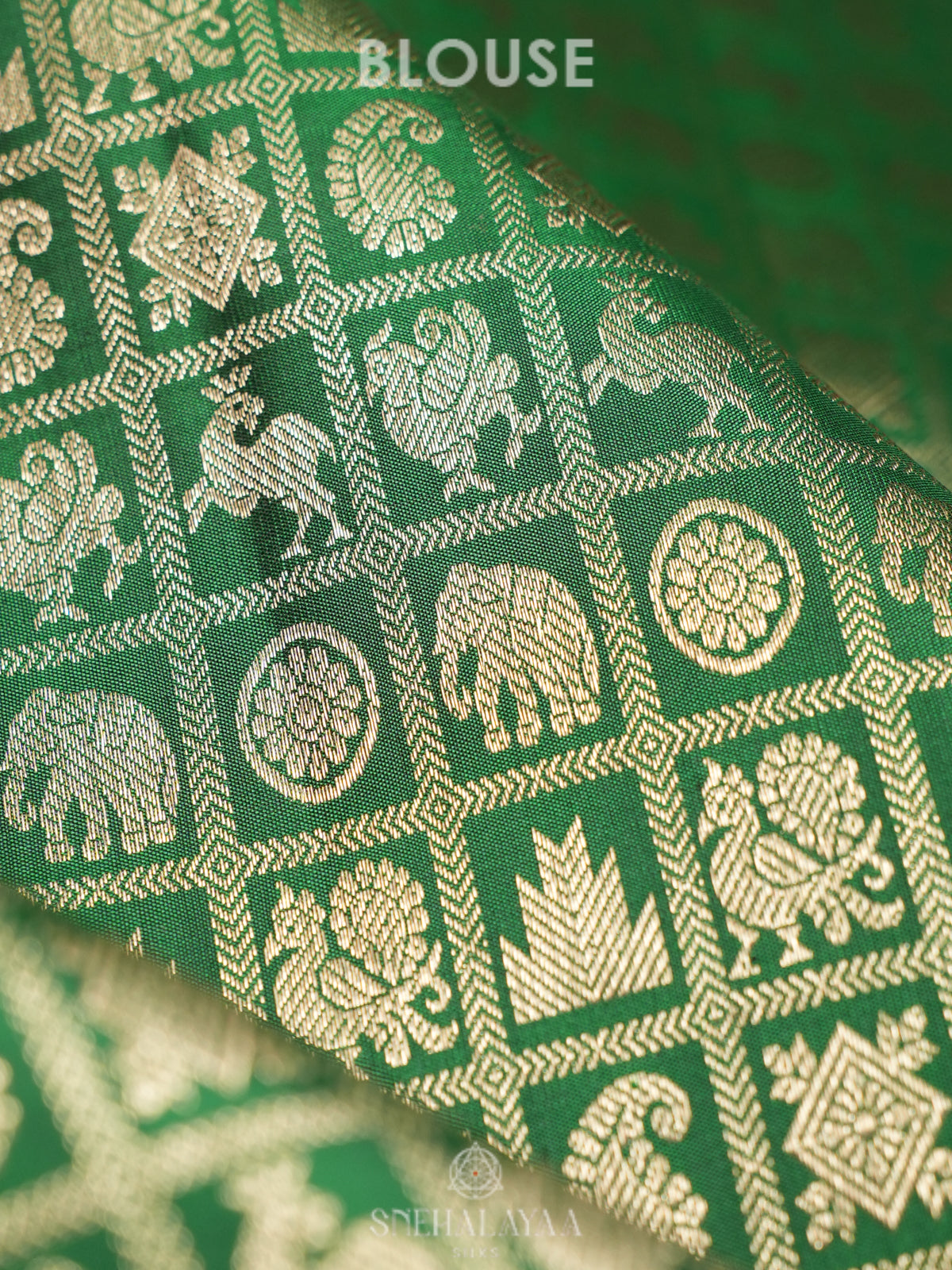 Emerald Green Kanjivaram Silk Saree