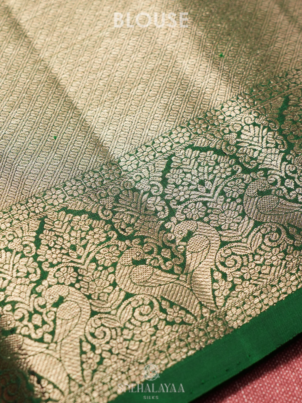 Emerald Green Kanjivaram Silk Saree