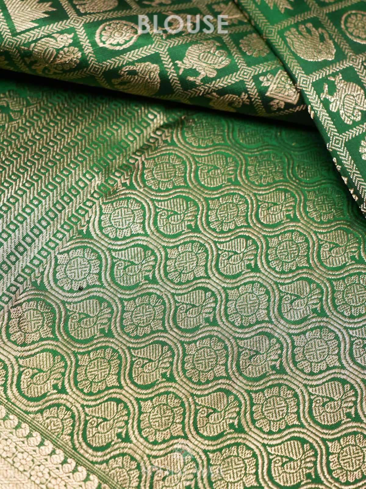 Emerald Green Kanjivaram Silk Saree