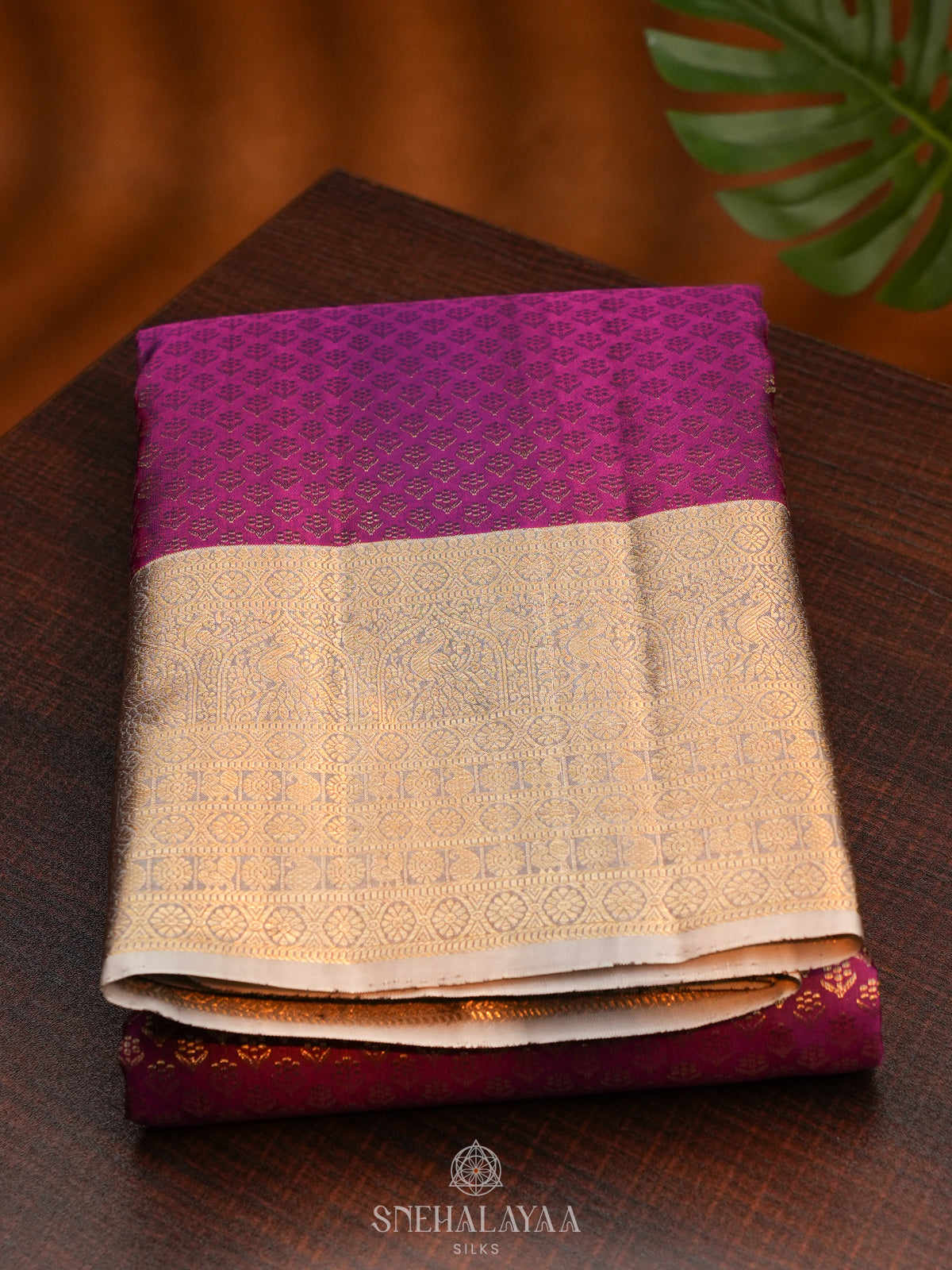 Magenta Kanjivaram Silk Saree