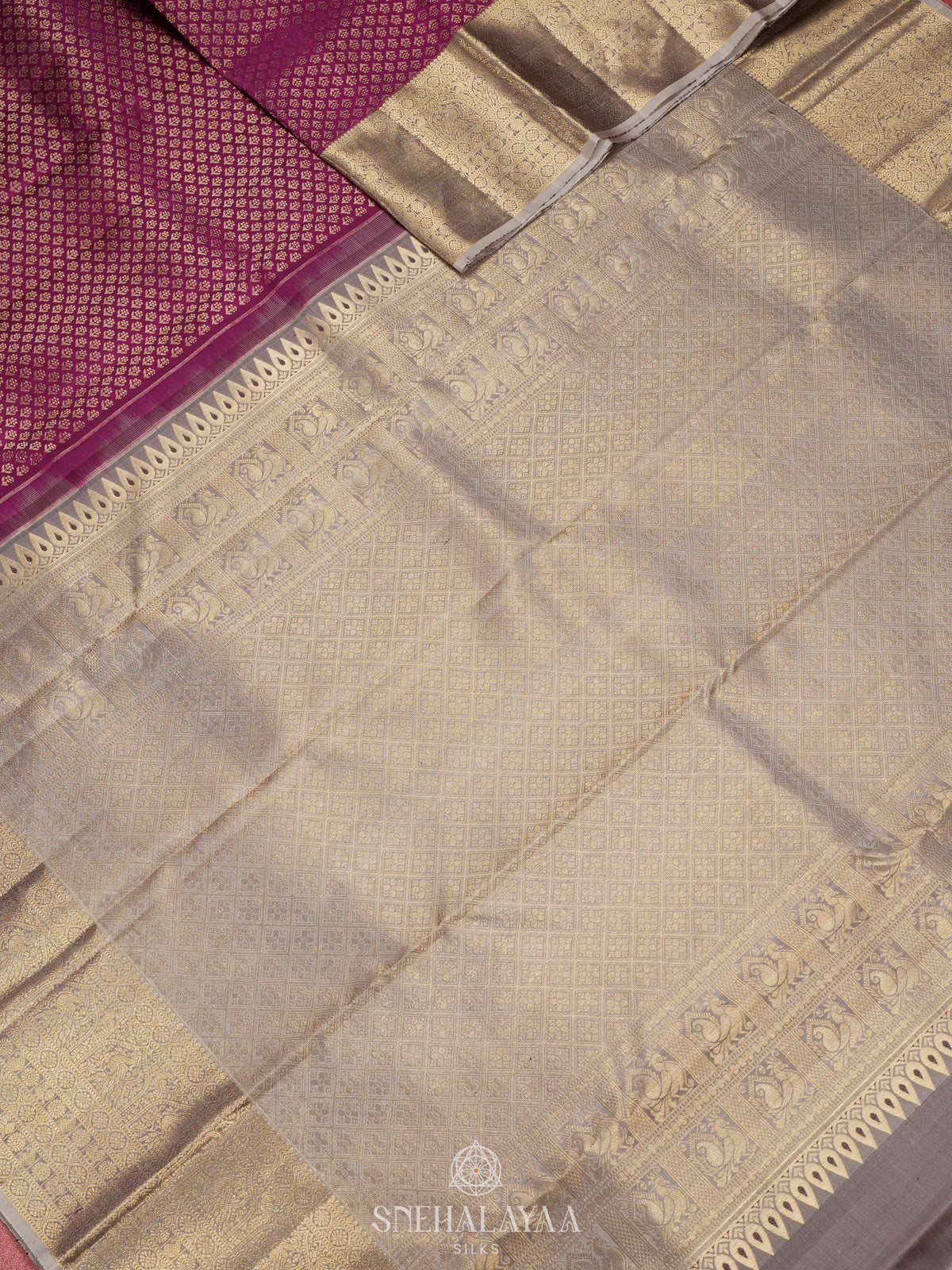 Magenta Kanjivaram Silk Saree