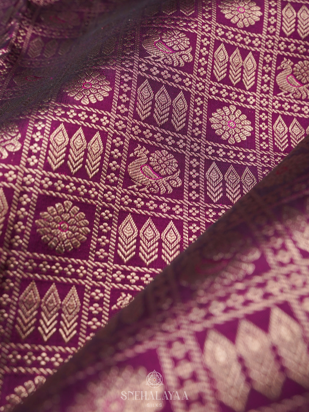 Magenta Kanjivaram Silk Saree