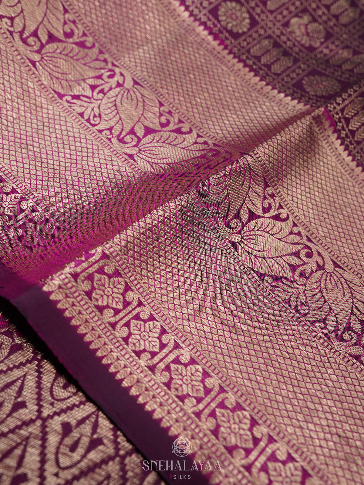 Magenta Kanjivaram Silk Saree