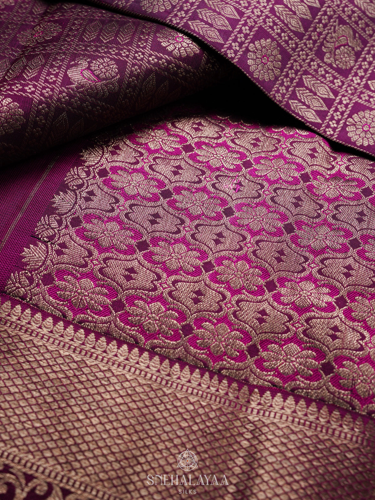 Magenta Kanjivaram Silk Saree