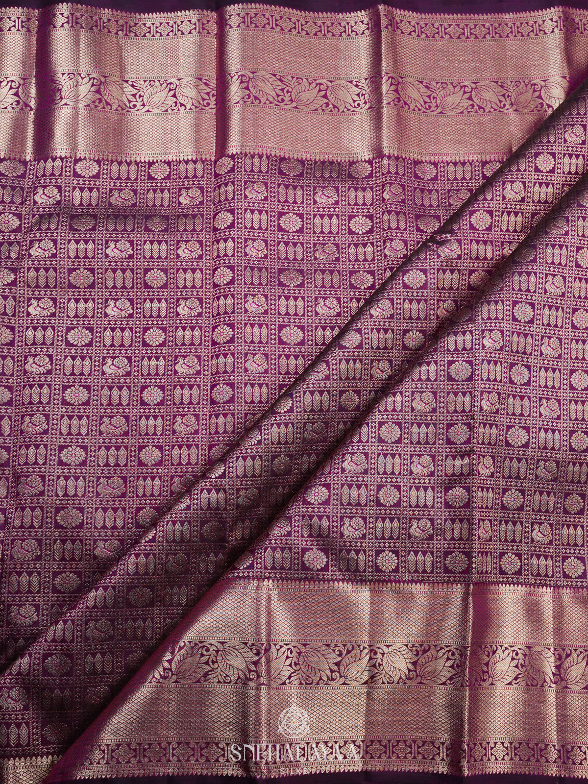 Magenta Kanjivaram Silk Saree