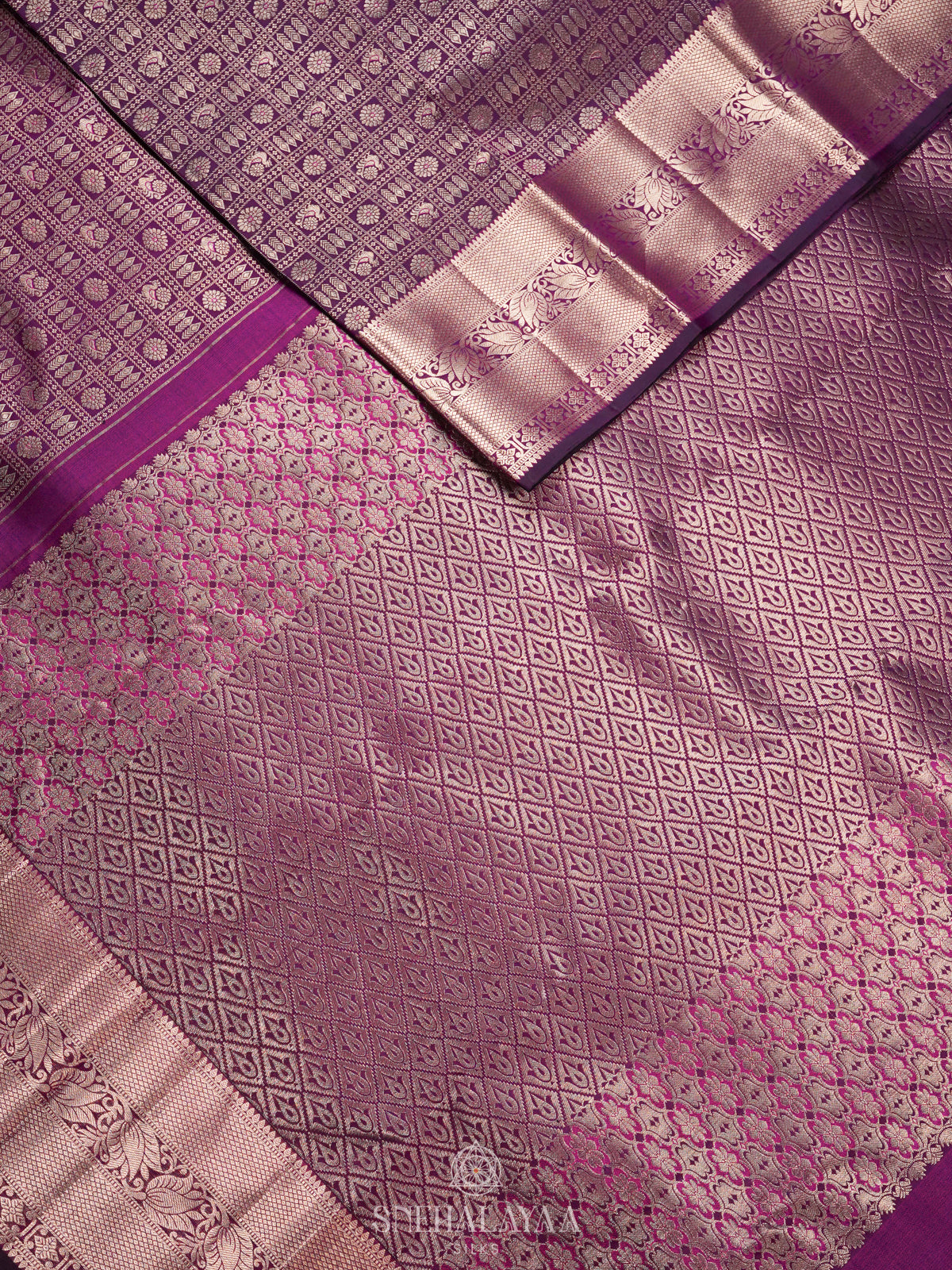 Magenta Kanjivaram Silk Saree