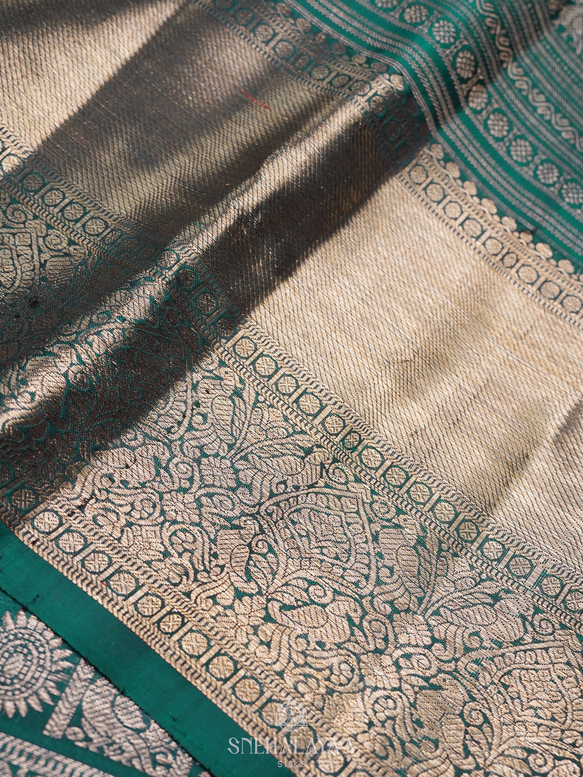 Forest Green Kanjivaram Silk Saree