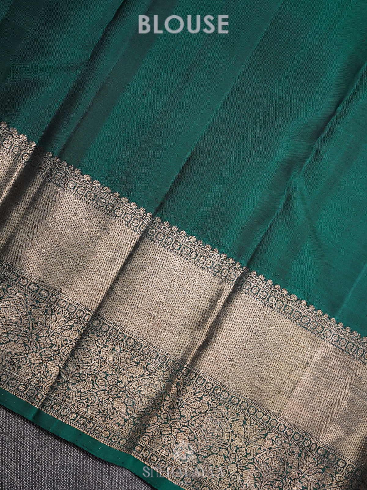 Forest Green Kanjivaram Silk Saree
