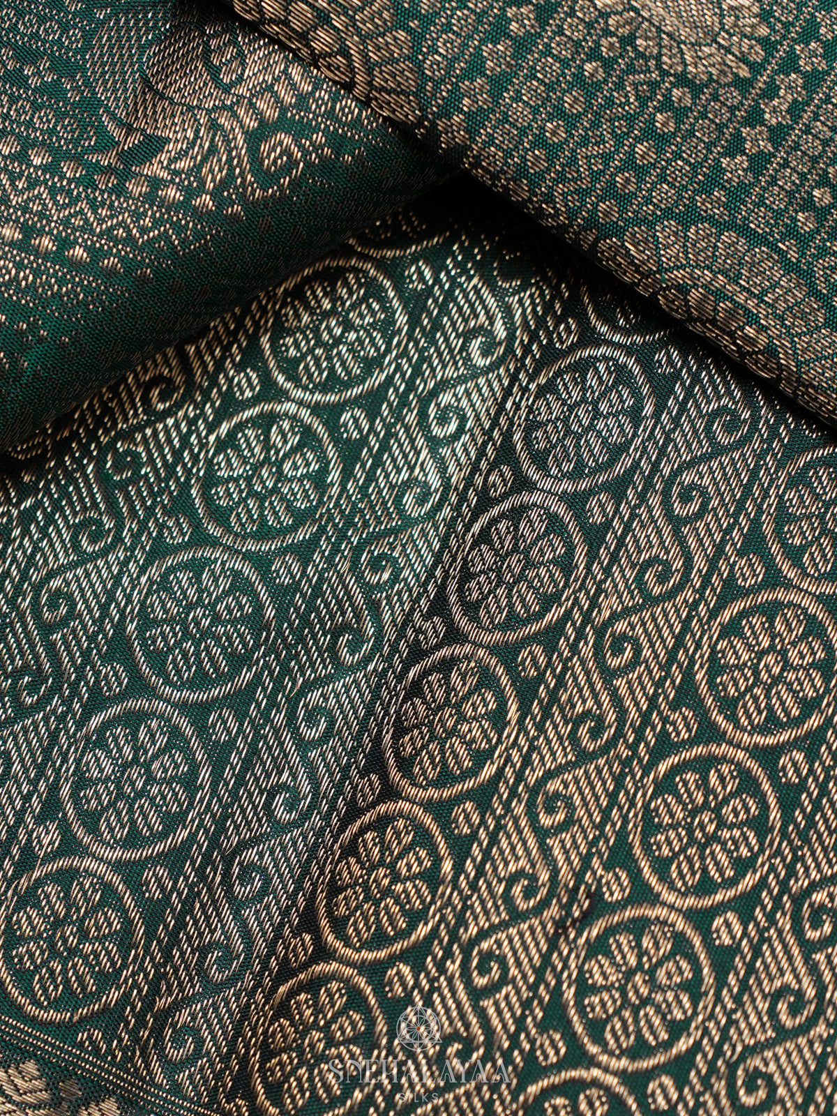 Forest Green Kanjivaram Silk Saree