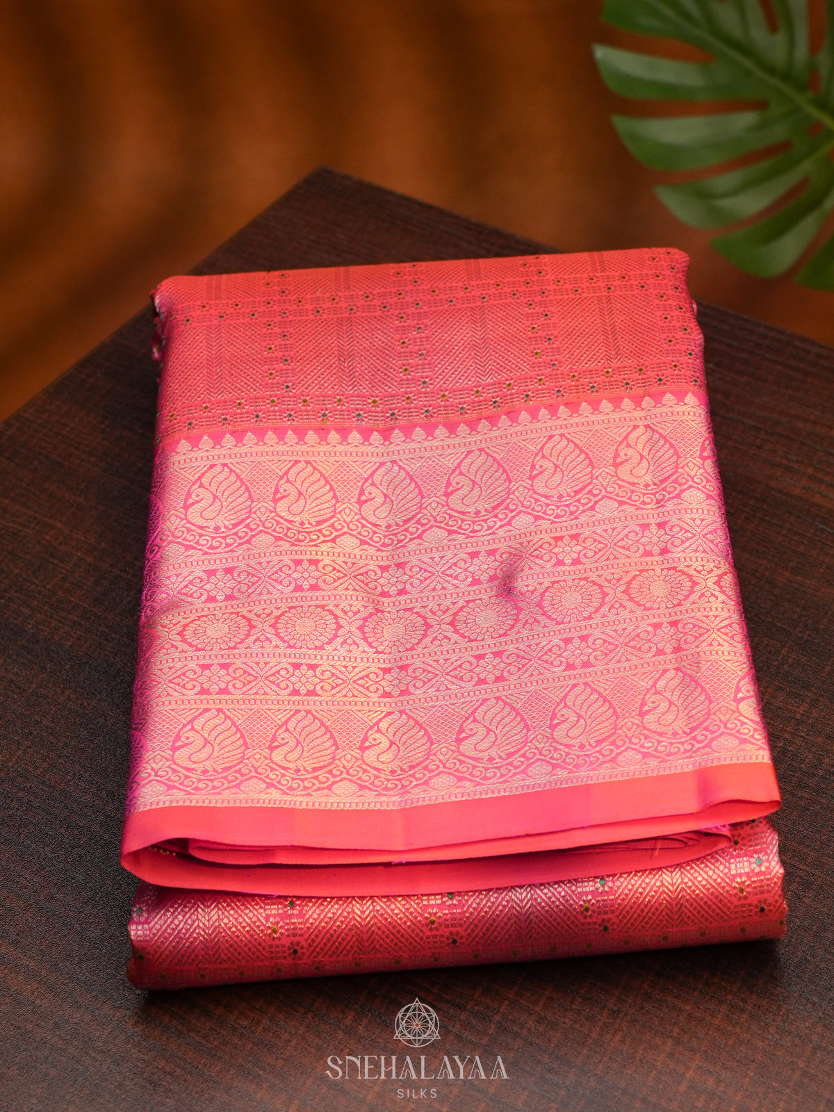 Pink Kanjivaram Silk Saree