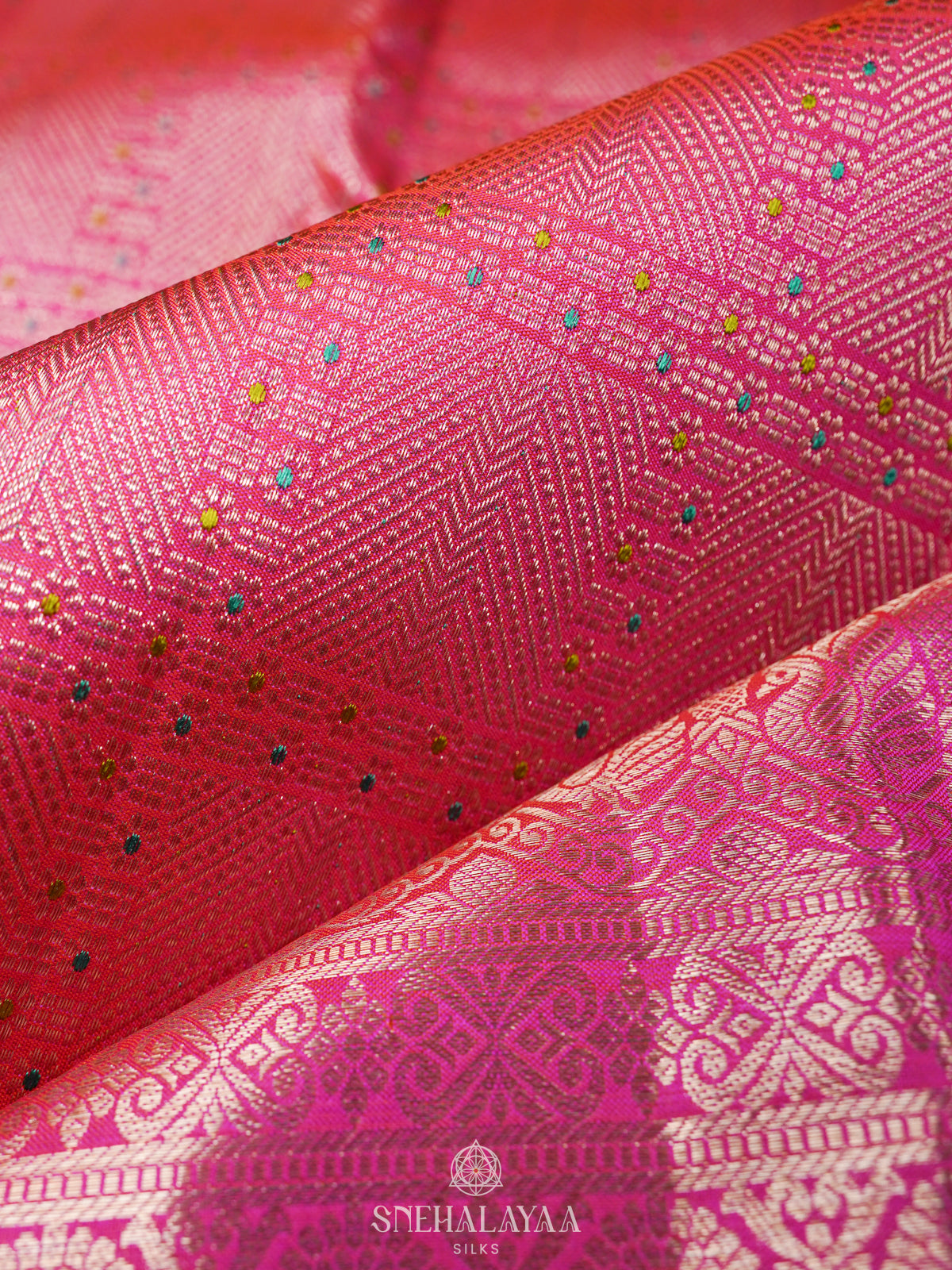 Pink Kanjivaram Silk Saree