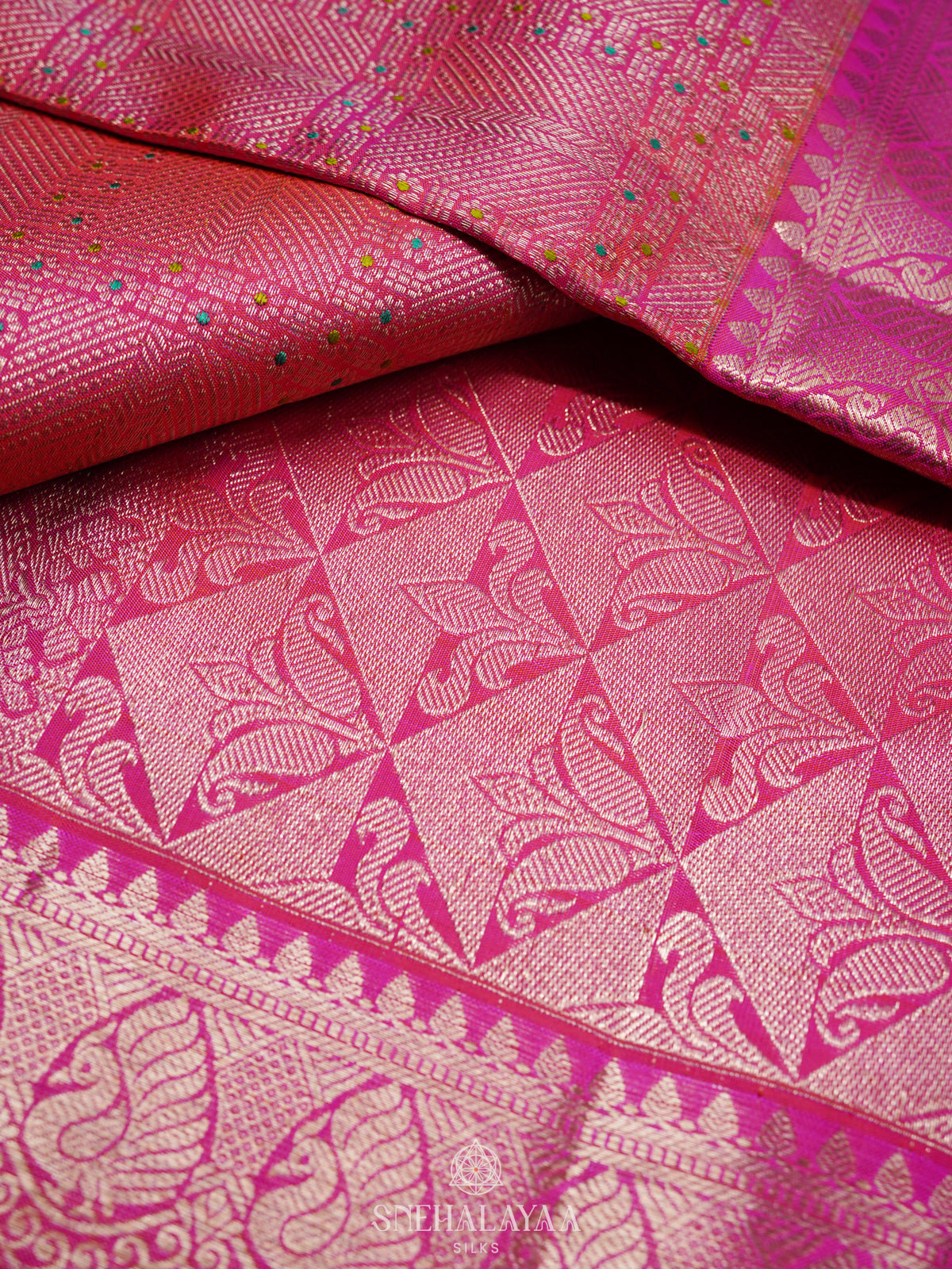 Pink Kanjivaram Silk Saree