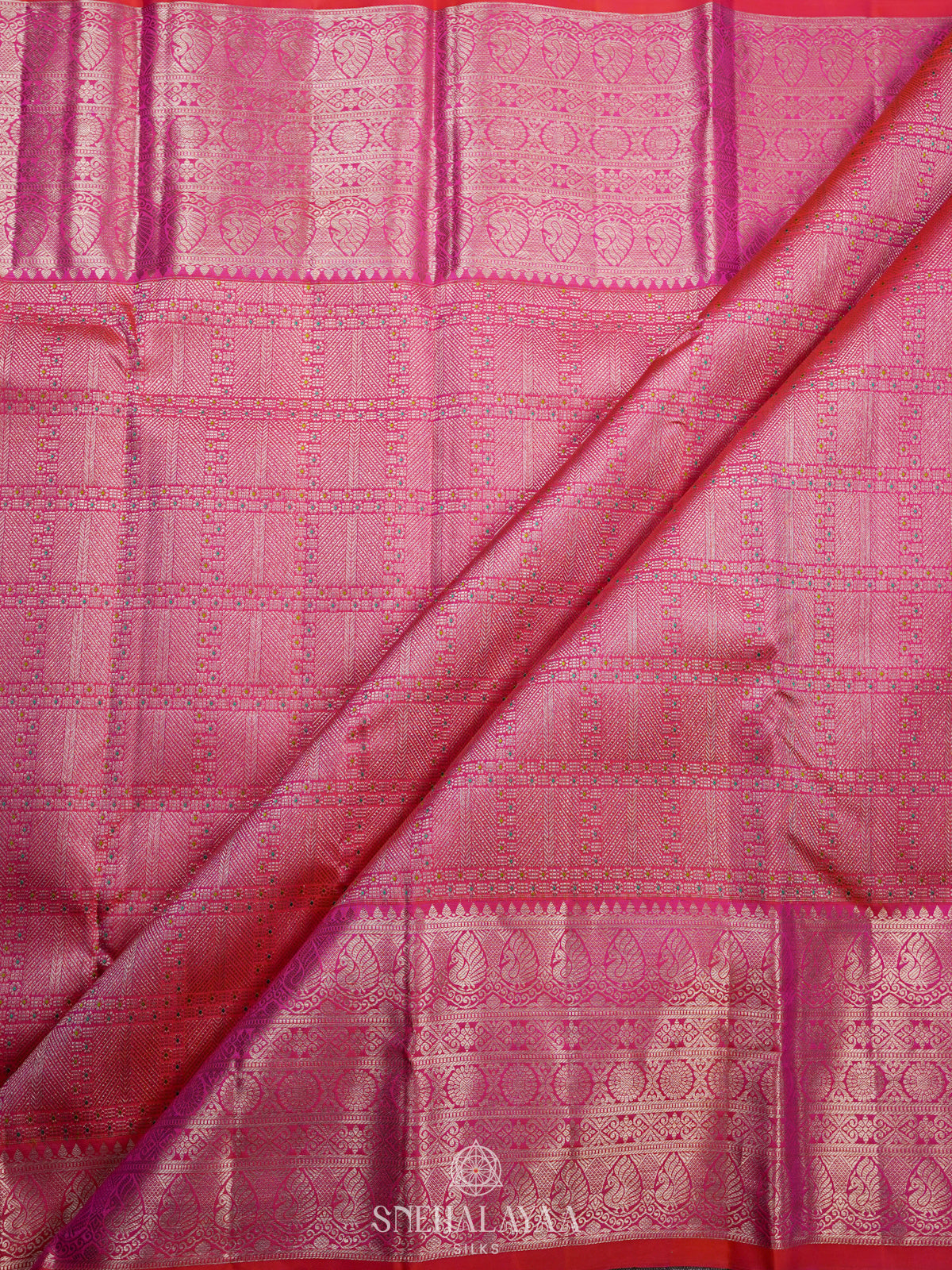 Pink Kanjivaram Silk Saree