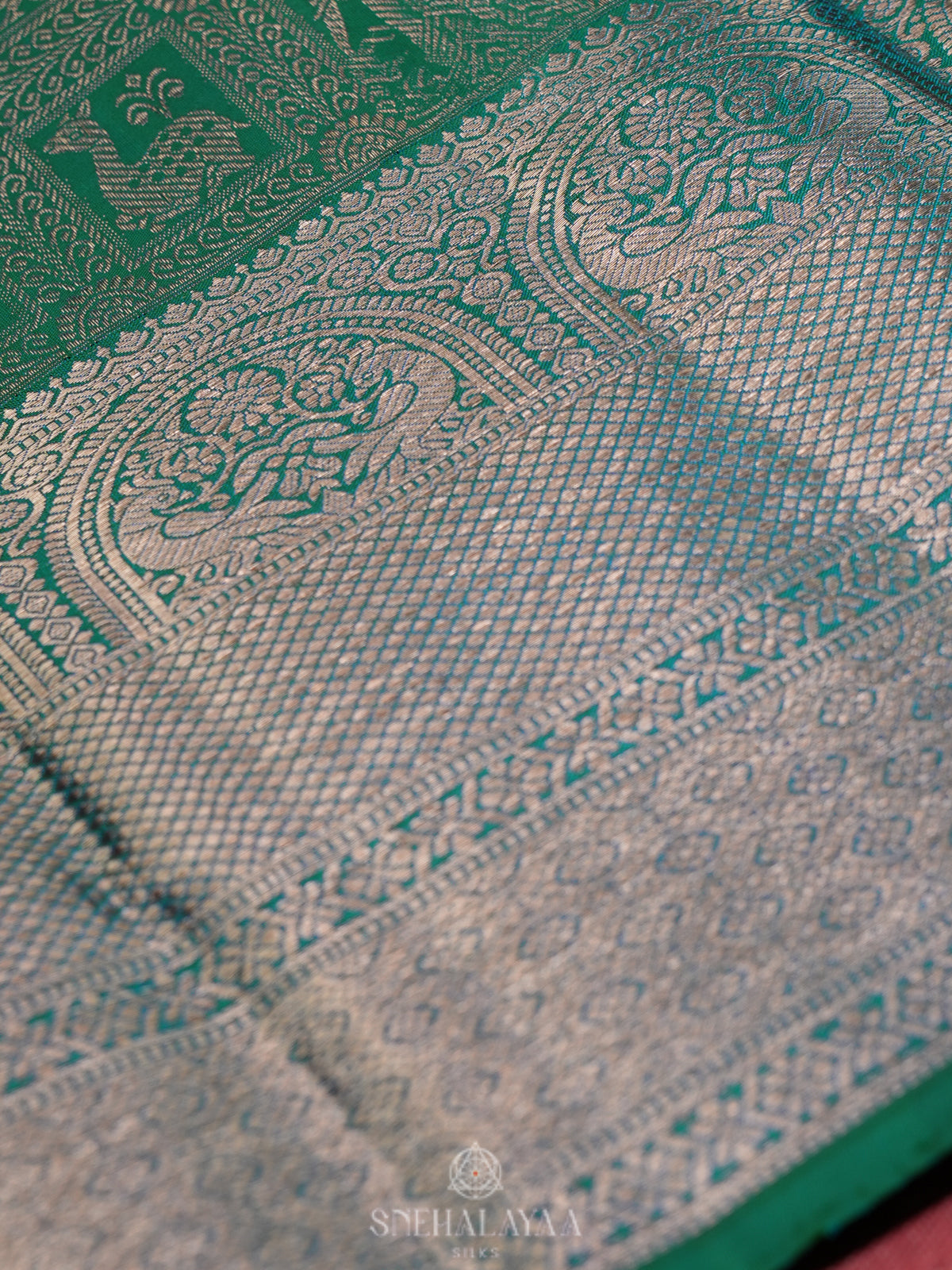Forest Green Kanjivaram Silk Saree