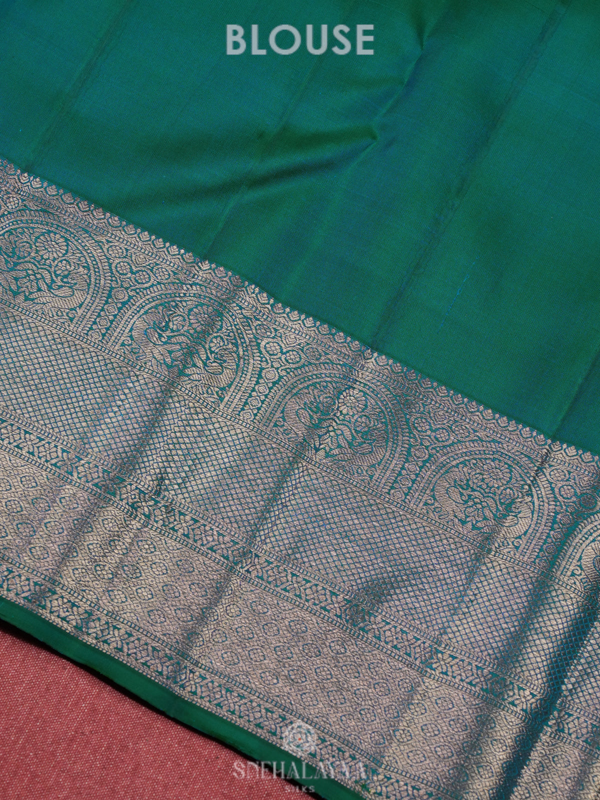Forest Green Kanjivaram Silk Saree