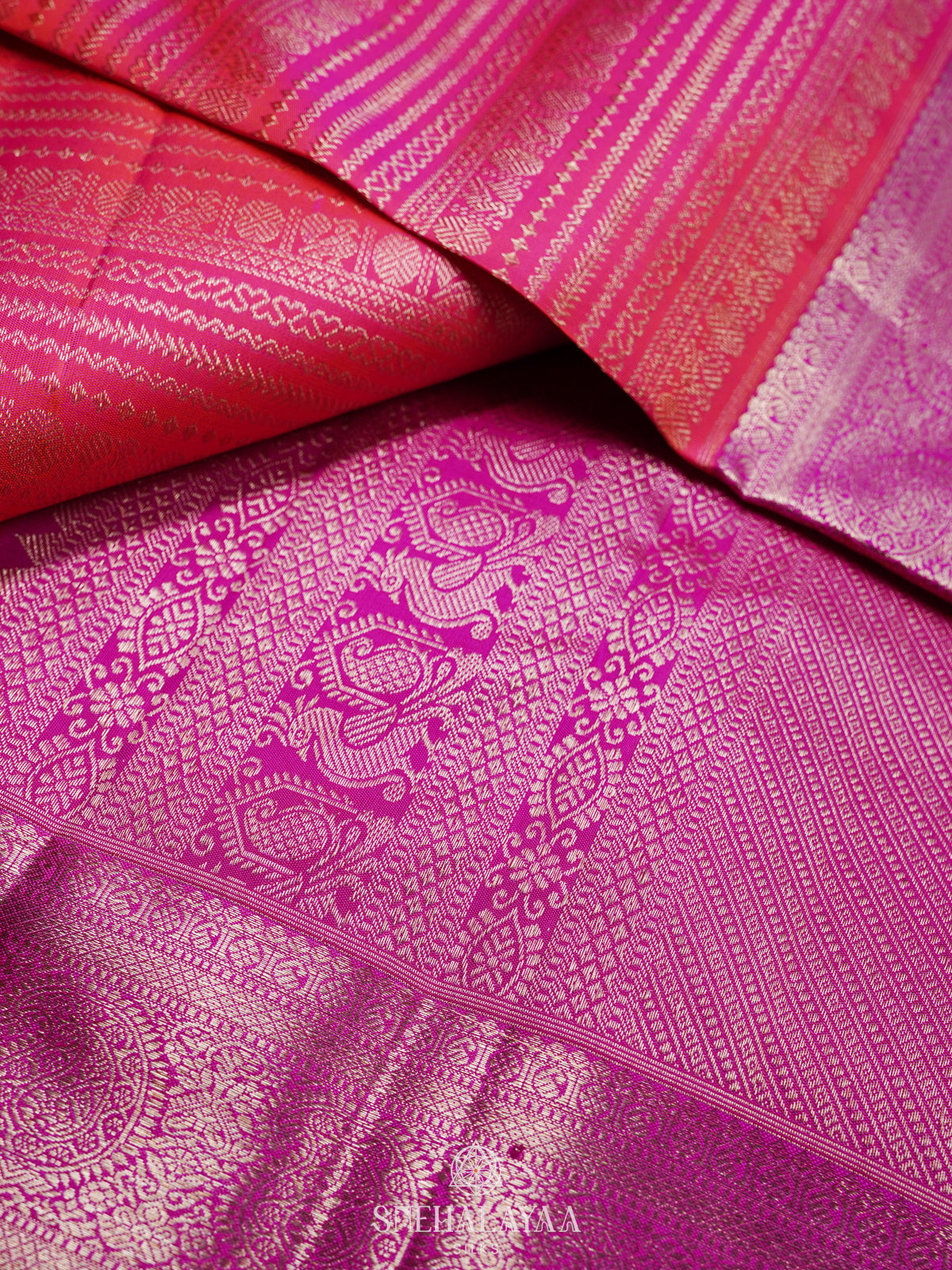 Pink Kanjivaram Silk Saree