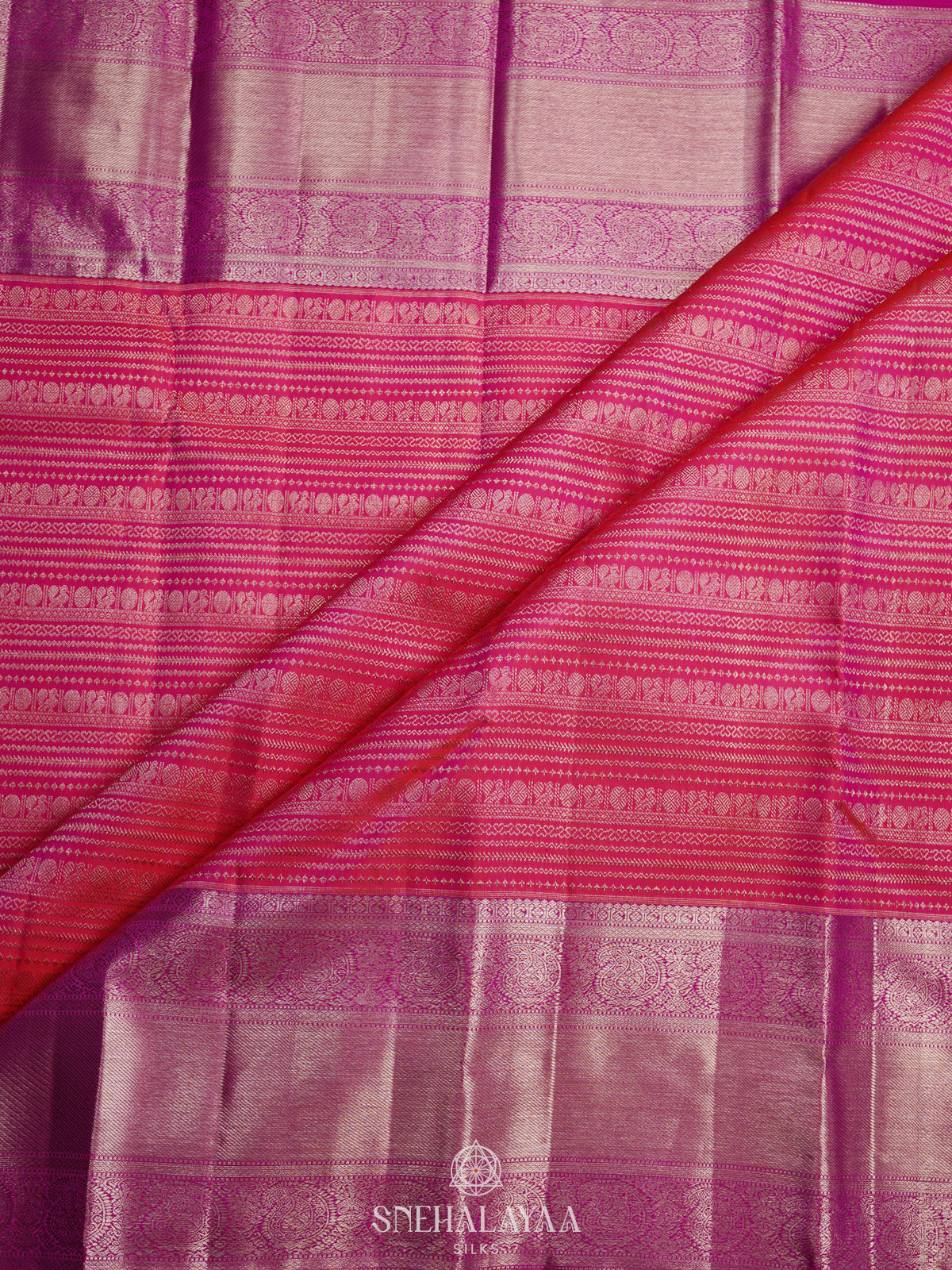 Pink Kanjivaram Silk Saree