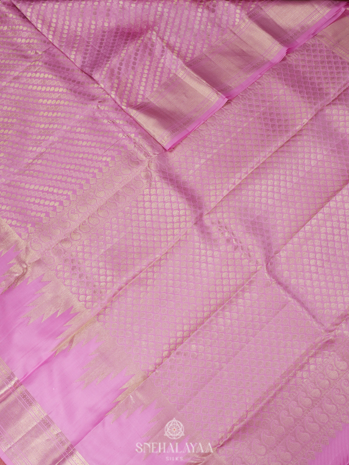 Pink Kanjivaram Silk Saree